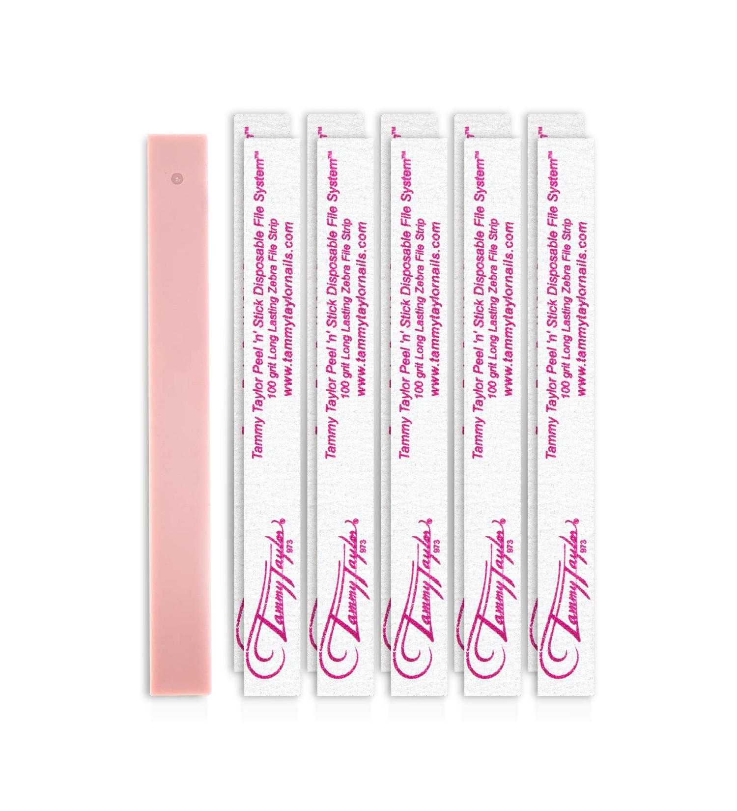Tammy Taylor Peel 'N' Stick Finger Nail Files - 10 Pack Zebra 100 Grit Professional Acrylic Files - Buy Online on GoSupps.com