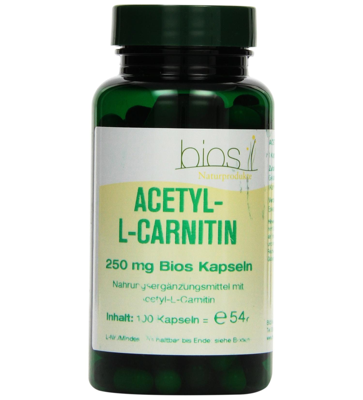 Buy Bios Acetyl-L-Carnitine 250 mg - 100 Capsules | Best International Shipping on Premium Supplements - Buy Online on GoSupps.com