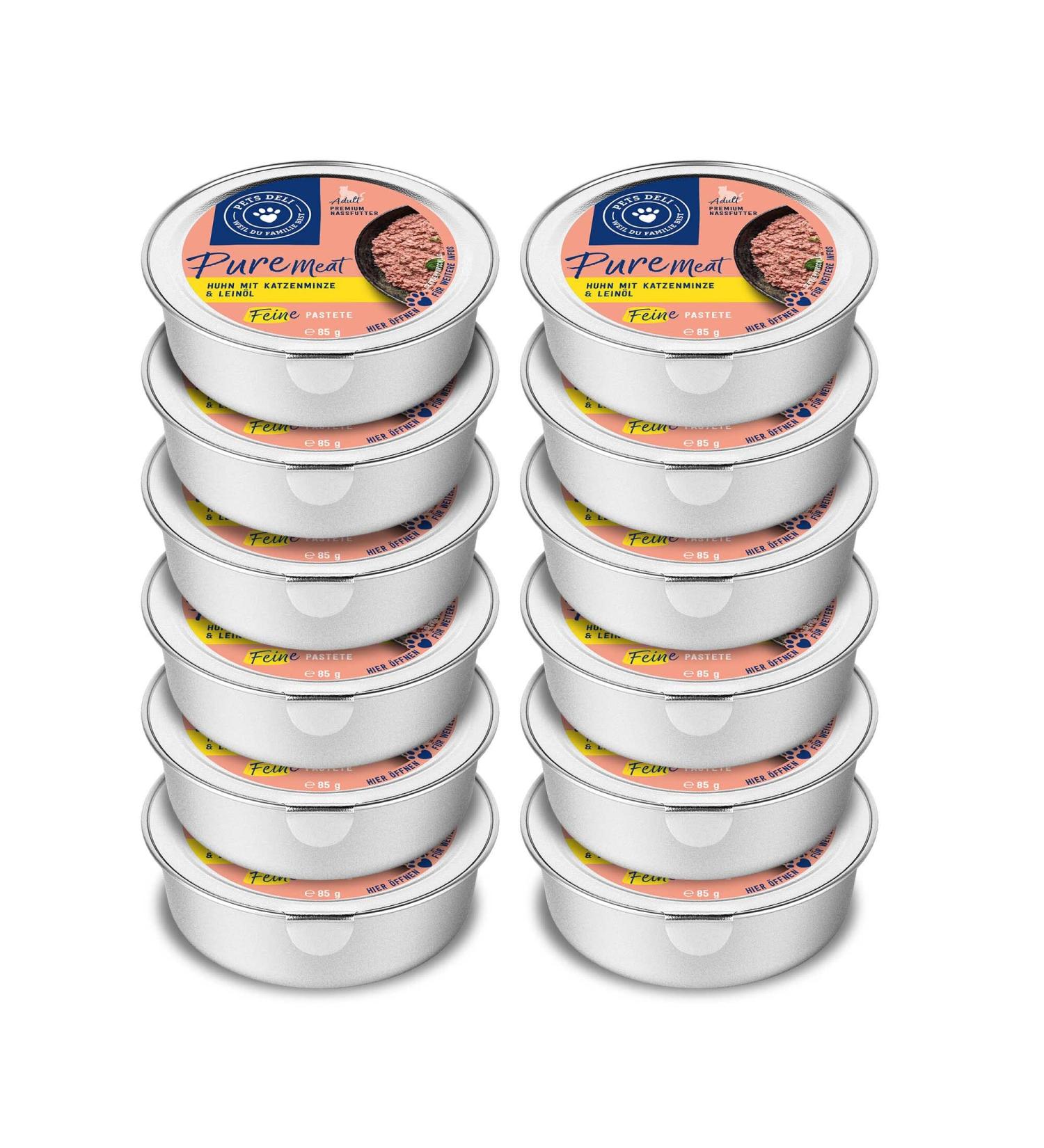 Pure Meat Wet Cat Food with Chicken & Catnip | 12 x 85g Pack - High-Quality International Shipping - Buy Online on GoSupps.com