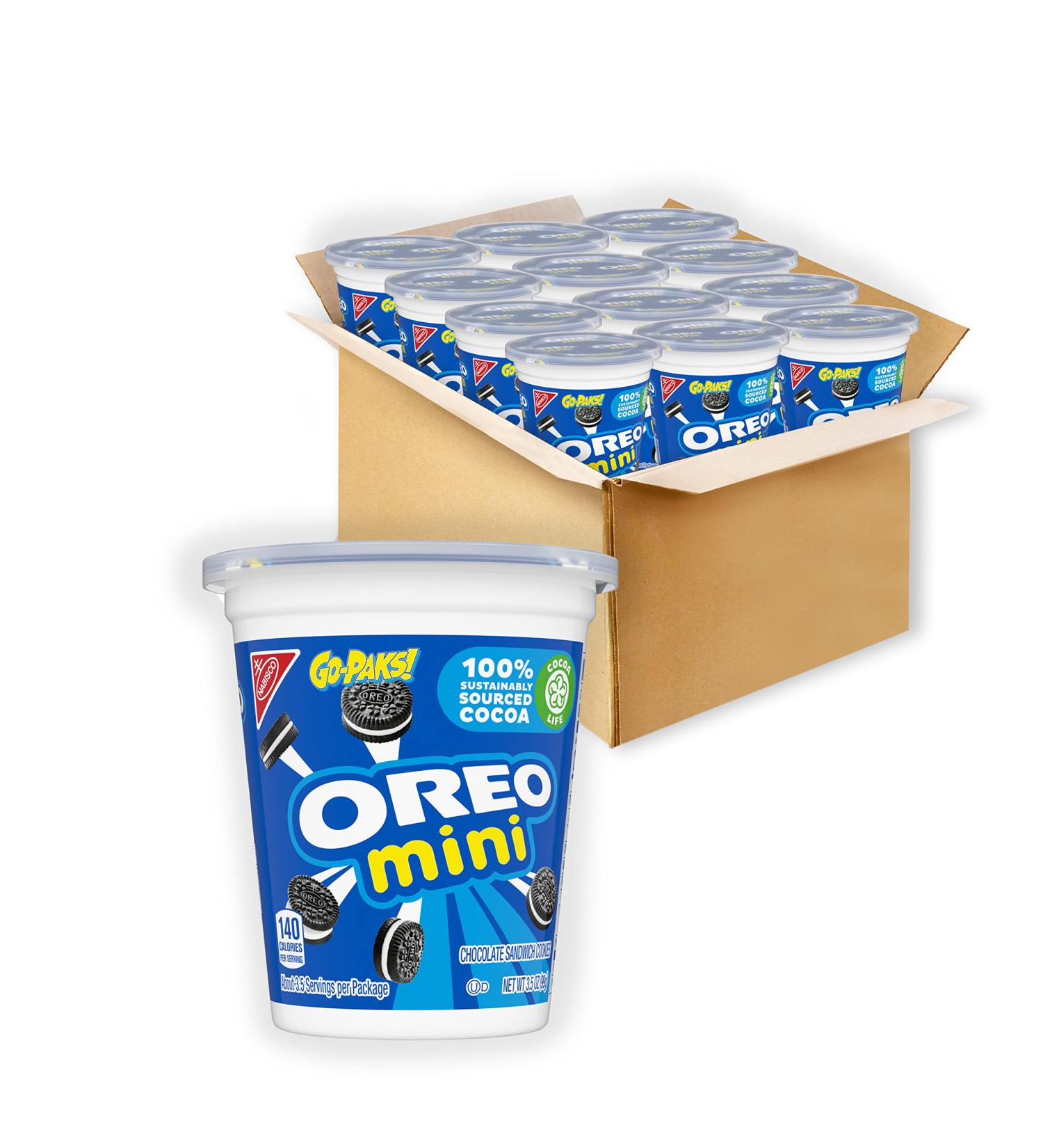 OREO Mini Chocolate Sandwich Cookies Go-Paks - 12 Packs of 3.5 Ounce Mini Chocolate Cookies - Buy Online on GoSupps.com