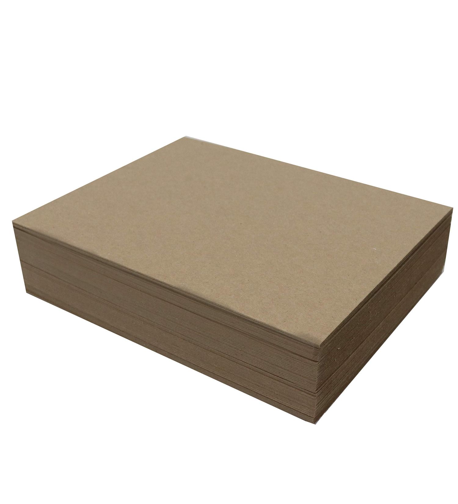 50 Chipboard Sheets 8.5x11 inch - 50pt Heavy Weight Brown Kraft Cardboard for Scrapbooking & Picture Frames | .050 Caliper Thick Paper Board - Buy Online on GoSupps.com