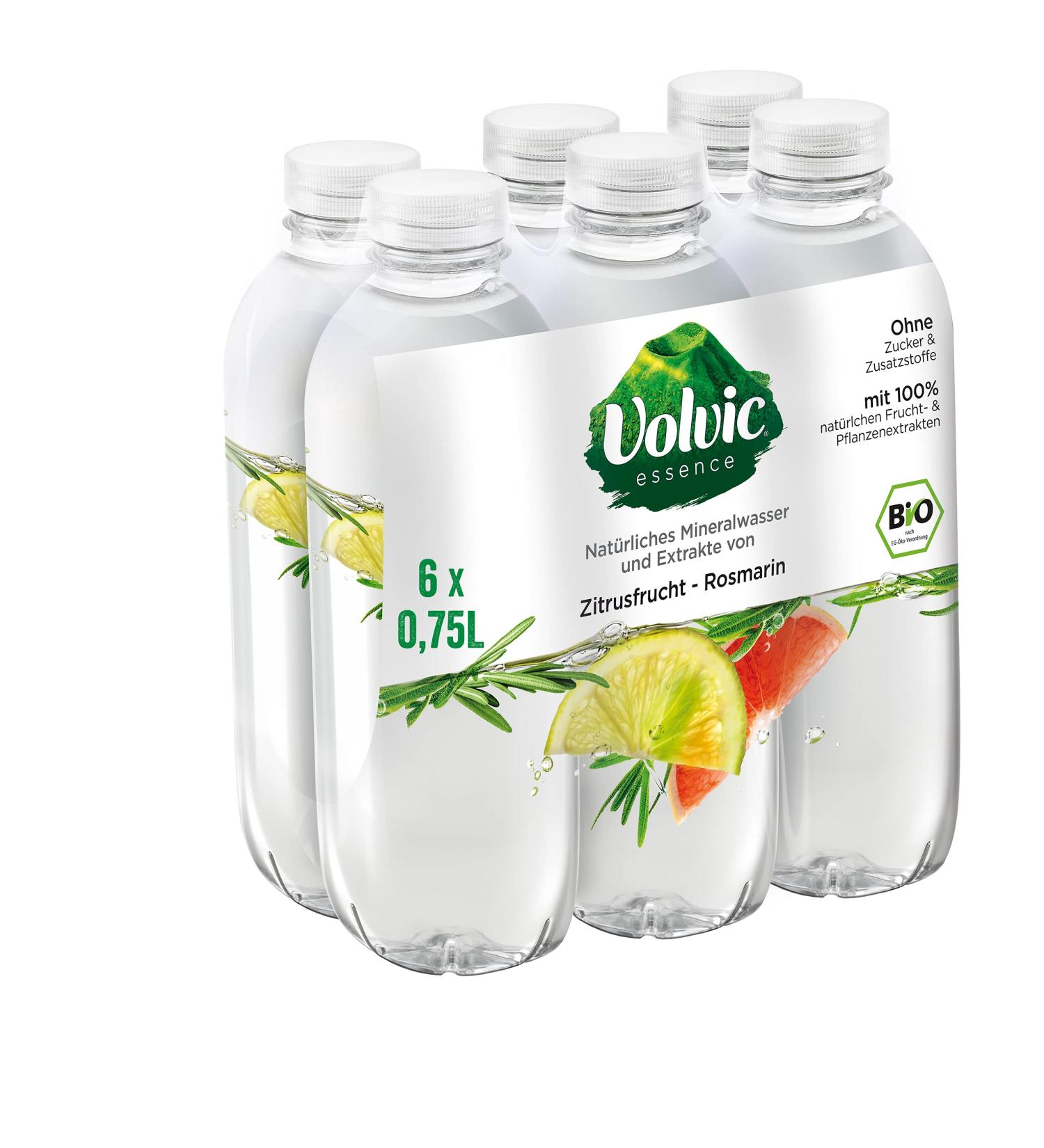 Buy Volvic Essence Citrus Rosemary (6 x 0.75L) - International Shipping Available | Refreshing Flavored Water - Buy Online on GoSupps.com