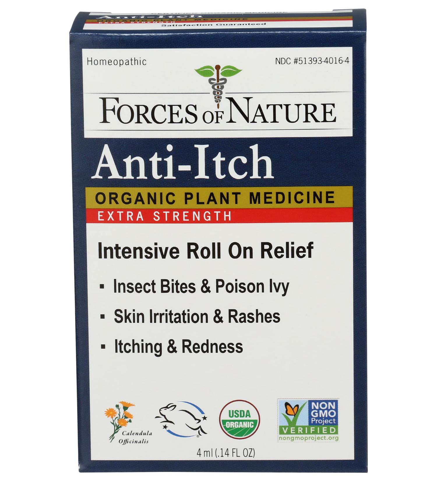 Forces of Nature Organic Anti-Itch Extra Strength Roll On - 0.14 FZ - Buy Online on GoSupps.com