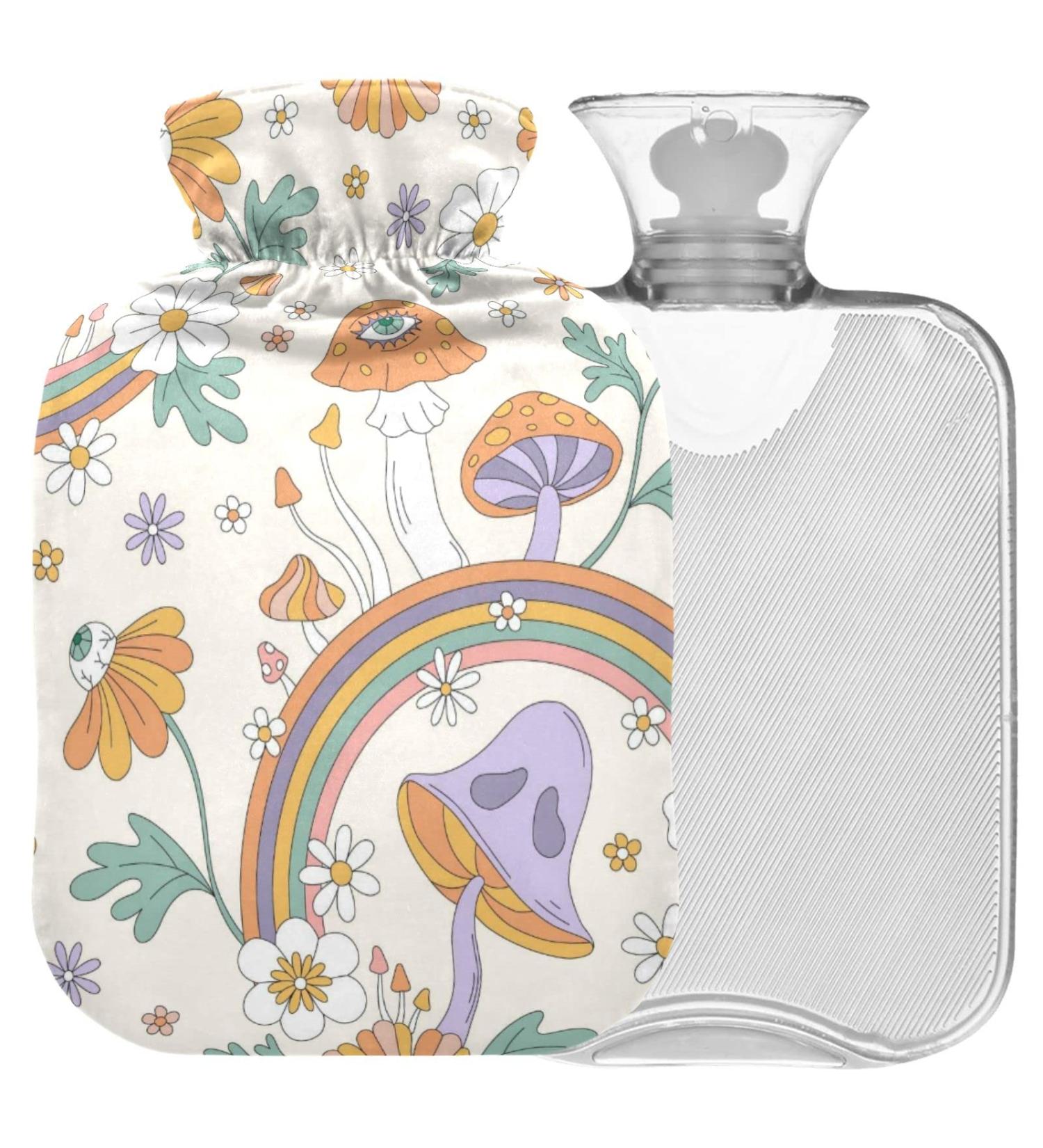 Naanle 2L Large Rainbow Heat Bottle with Cover - Transparent Bag for Pain Relief & Heat Therapy | Ideal for Bed Hands & Feet - Buy Online on GoSupps.com