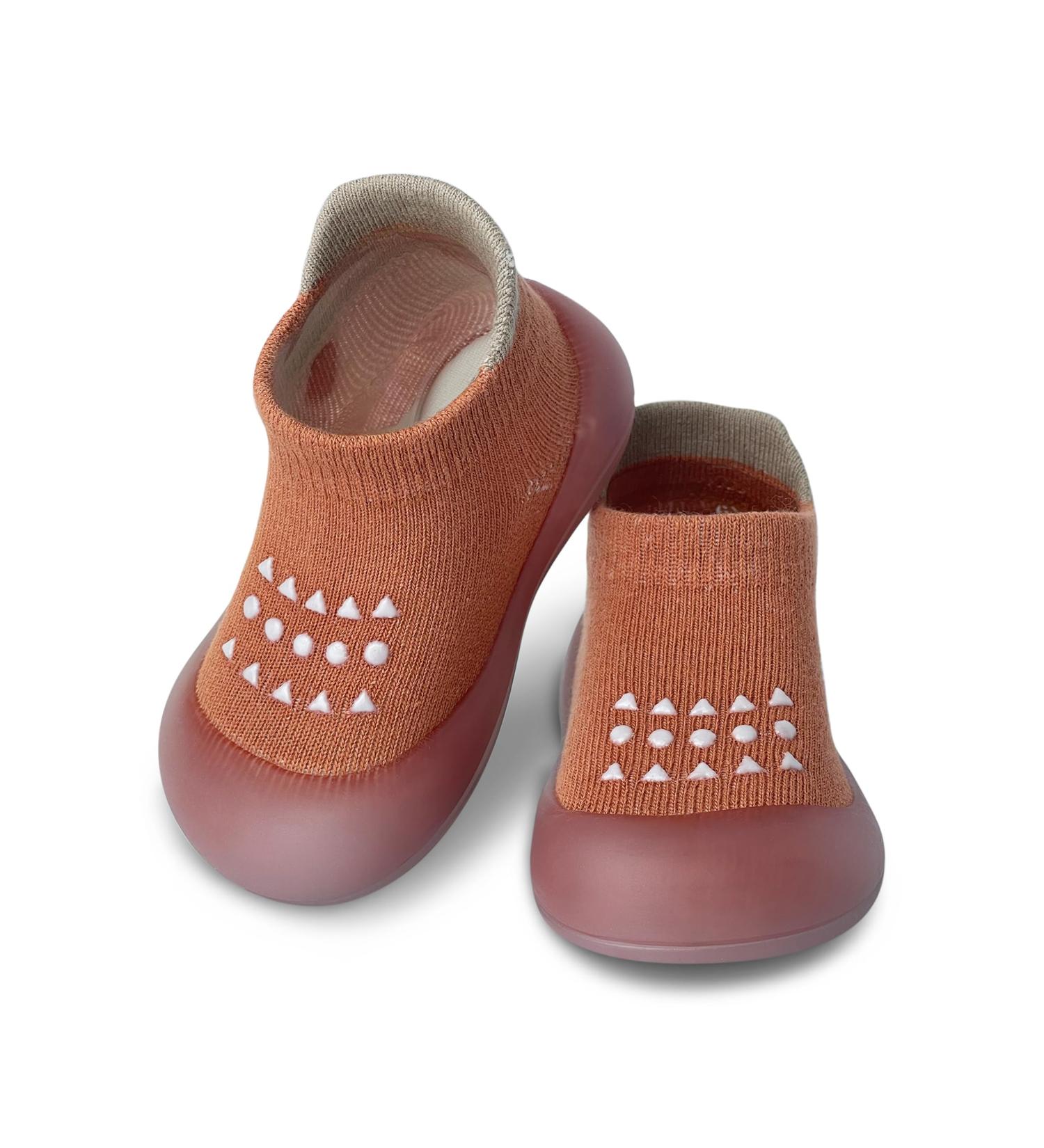 Dookeh Baby Shoes Non Slip Soft Sole Sneakers 9-12 Months (A3 Cherry) - Toddler First Walking Shoes for Boys and Girls - Buy Online on GoSupps.com