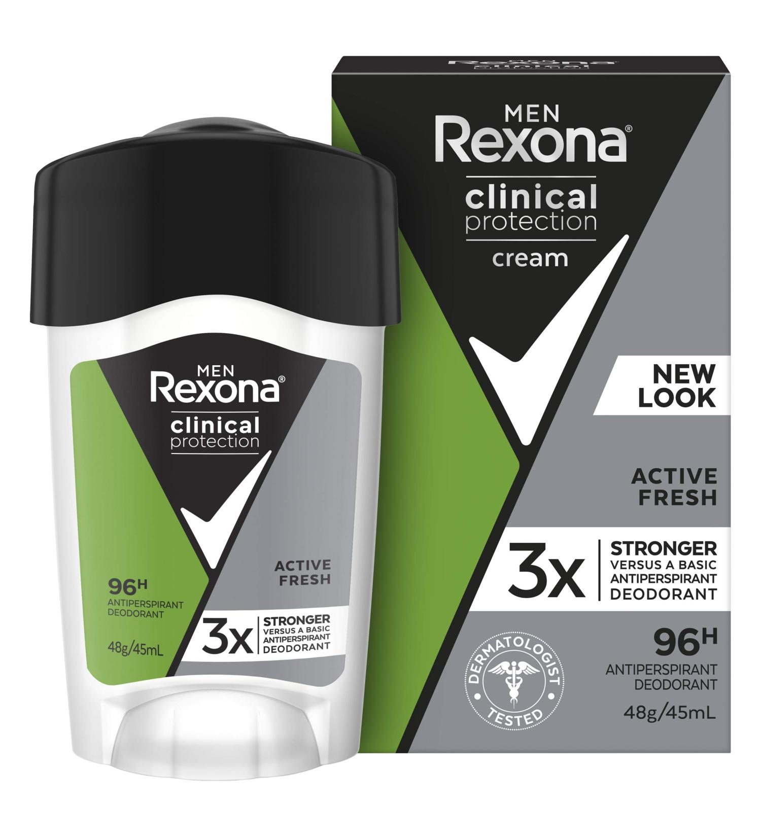 Rexona Men Clinical Protection Antiperspirant Deodorant Cream 45ml - Sweat-proof Confidence - Buy Online on GoSupps.com