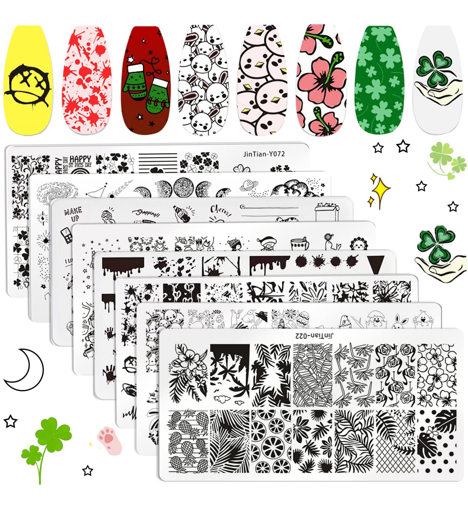Shop Nice Needed Fireworks Nail Art Stamps - 6 Animal Templates & Starry Sky Design for Stunning Nail Art - Buy Online on GoSupps.com