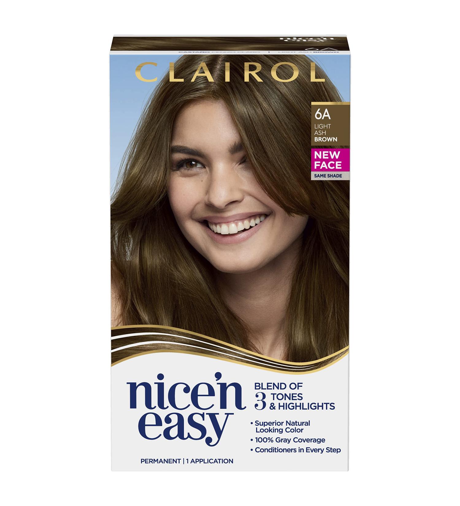 Clairol Nice'n Easy 6A Light Ash Brown Permanent Hair Dye - 6.26 Fl Oz (Pack of 1) - Buy Online on GoSupps.com