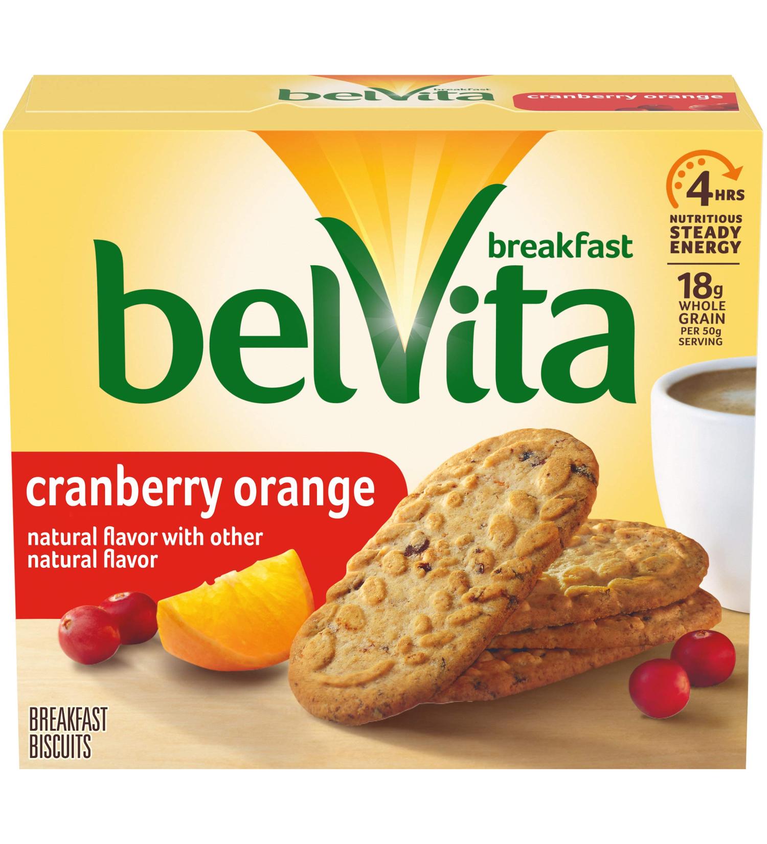 belVita Cranberry Orange Breakfast Biscuits - 5 Packs (4 Biscuits Per Pack) - Buy Online on GoSupps.com