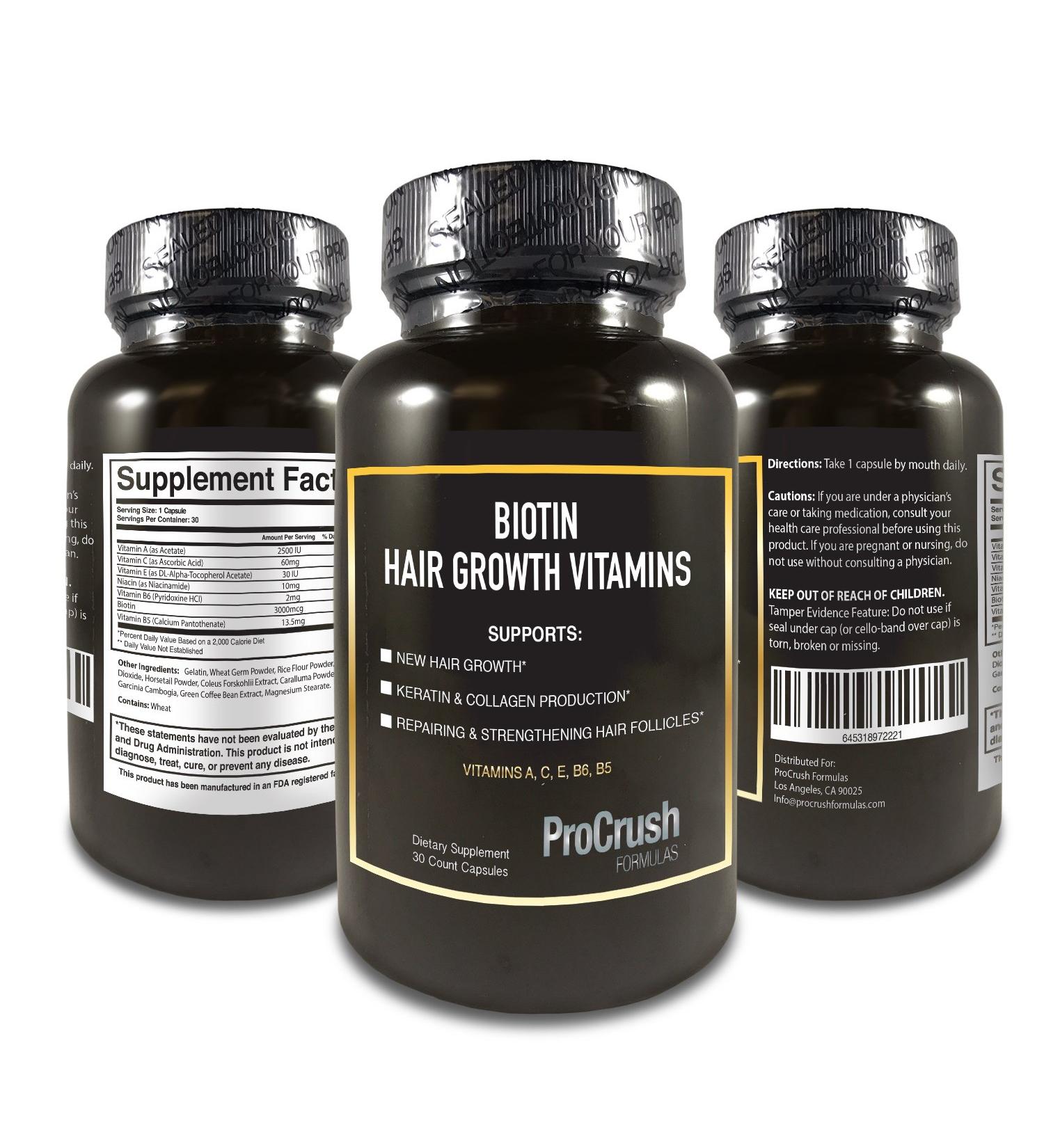 Biotin Hair Growth Support Multivitamin for Longer, Fuller, Thicker Hair - Natural Supplement for Healthy Skin - Buy Online on GoSupps.com