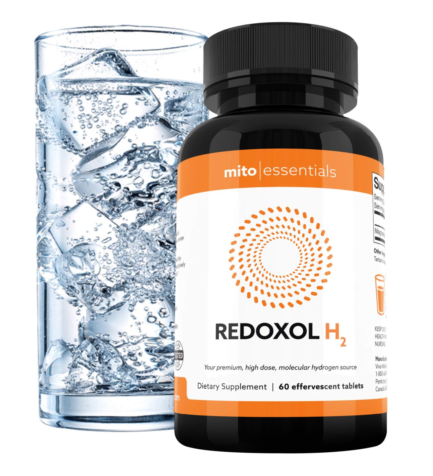 Redoxol H2 Hydrogen Water Tablets - 60 Servings | Antioxidant Boost, Energy, Inflammation & Stress Relief | Fast Dissolve, High Concentration for Hydrogen Rich Water Anywhere - Buy Online on GoSupps.com