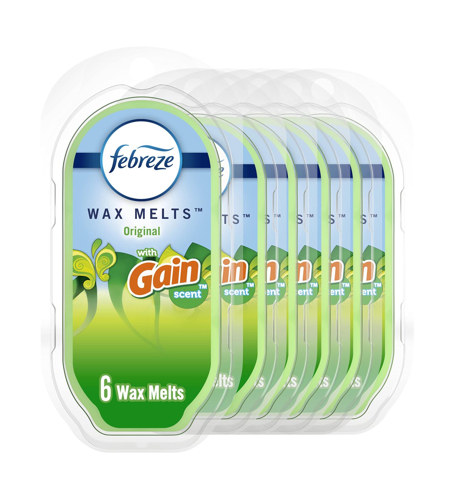 Febreze Gain Original Scent Wax Melts | 6 Packs, 6 Cubes Each | Air Freshener Wax Melt Warmer Cubes - Buy Online on GoSupps.com