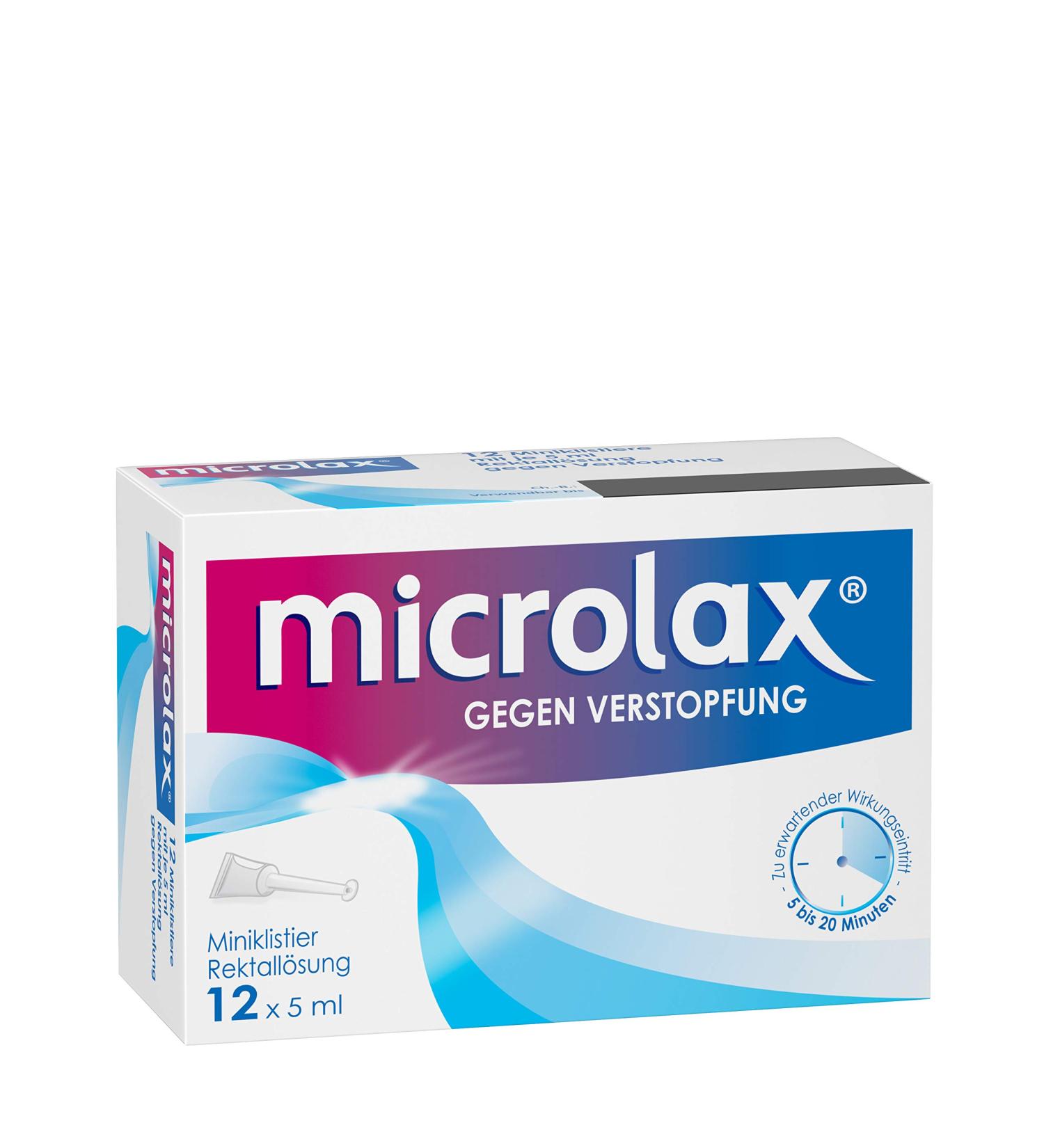Microlax Laxative for Constipation - Gentle & Fast Relief for Adults & Children - 2 x 12 x 5ml (60ml) - Buy Online Internationally - Buy Online on GoSupps.com