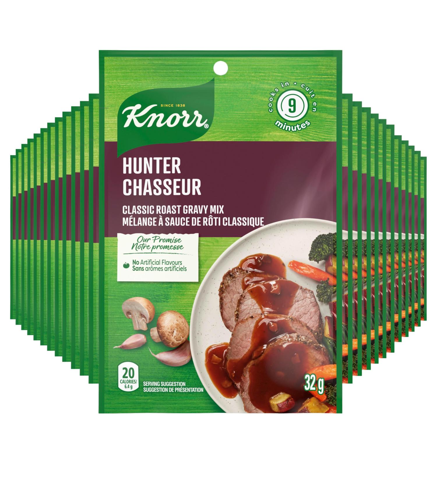 Knorr Classic Roast Gravy Mix perfect sauce to serve over meat and mashed potatoes Hunter no artificial flavours 32 g 24 count - Buy Online on GoSupps.com