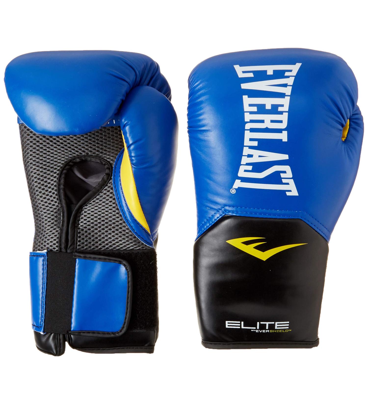 Everlast Elite Pro Style Training Gloves - Blue - 14 oz - Buy Online on GoSupps.com