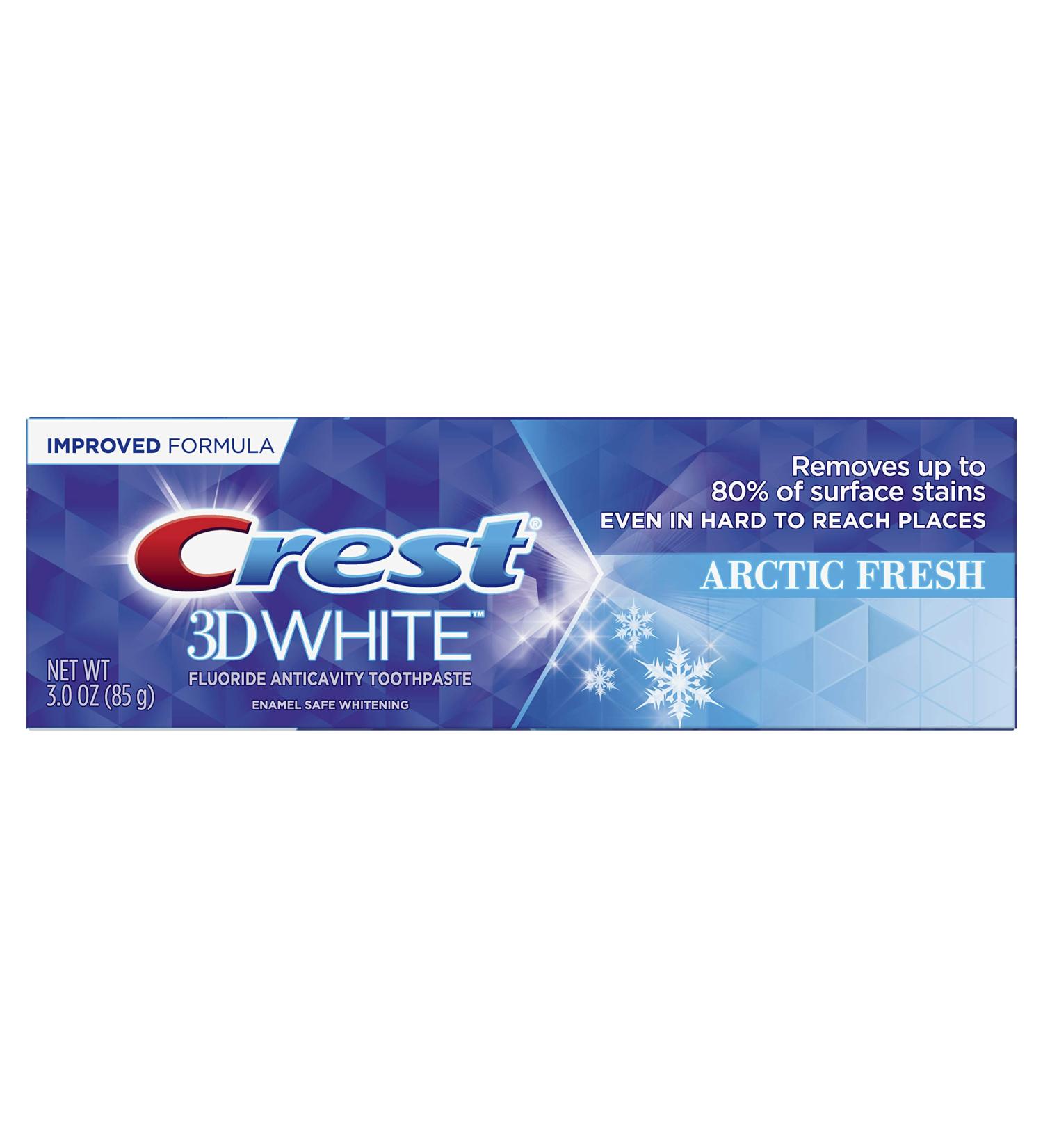 Crest 3D White Whitening Toothpaste Arctic Fresh 3.0oz - Brighten Your Smile! - Buy Online on GoSupps.com