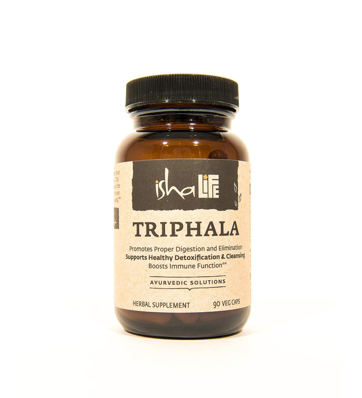 ISHA Organic Triphala Capsules - Natural Supplement 500 mg ea (90 Veg caps) - Buy Online on GoSupps.com