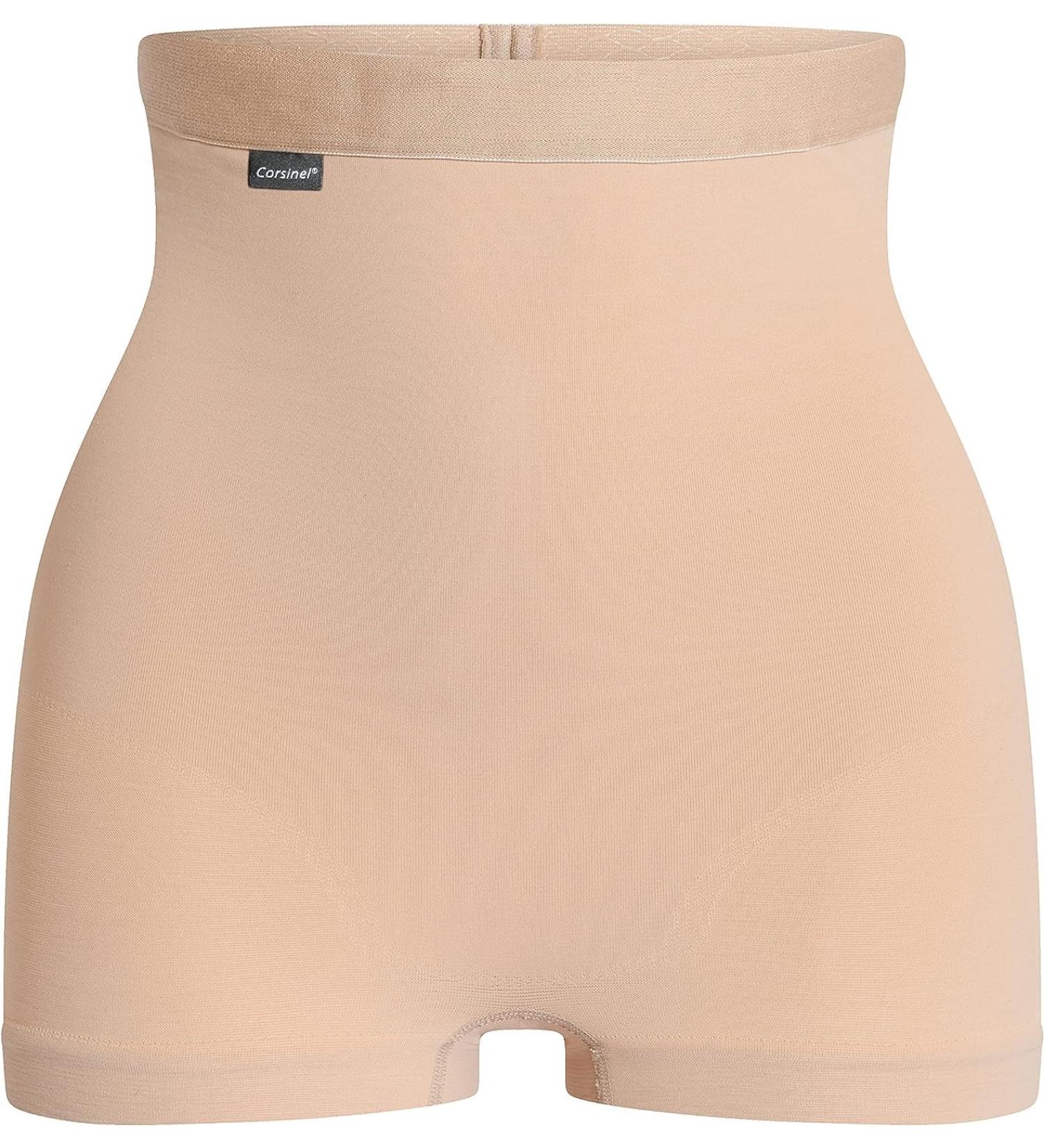 Corsinel Support Linen Low Women's Boxer Shorts for Stoma & Hernia | Maximum Support Damen Underpants | Ideal for Umbilical Scar Inguinal Hernia | Beige M - Buy Online on GoSupps.com