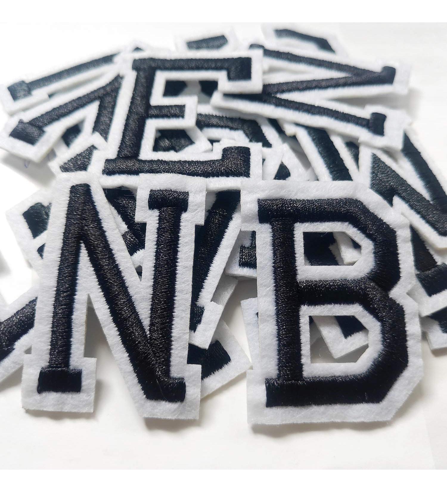 52-Piece Alphabet Iron On Letter Patches for Hats, Shirts, Jeans & Bags - Black - Buy Online on GoSupps.com
