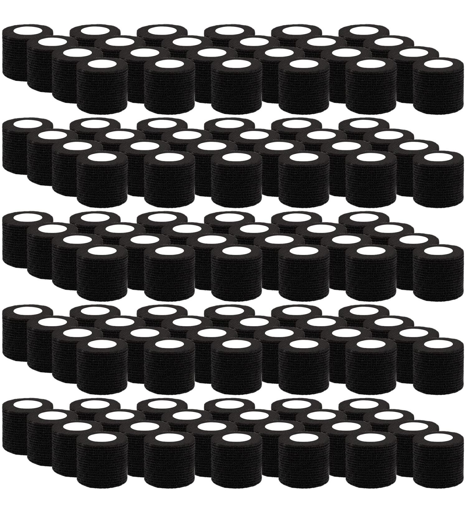 BQTQ 120 Rolls Self Adhesive Bandage Wrap - 2 Inch Black Athletic Tape for Sports & Vet Use Ideal for Wrist & Ankle Sprains - Buy Online on GoSupps.com