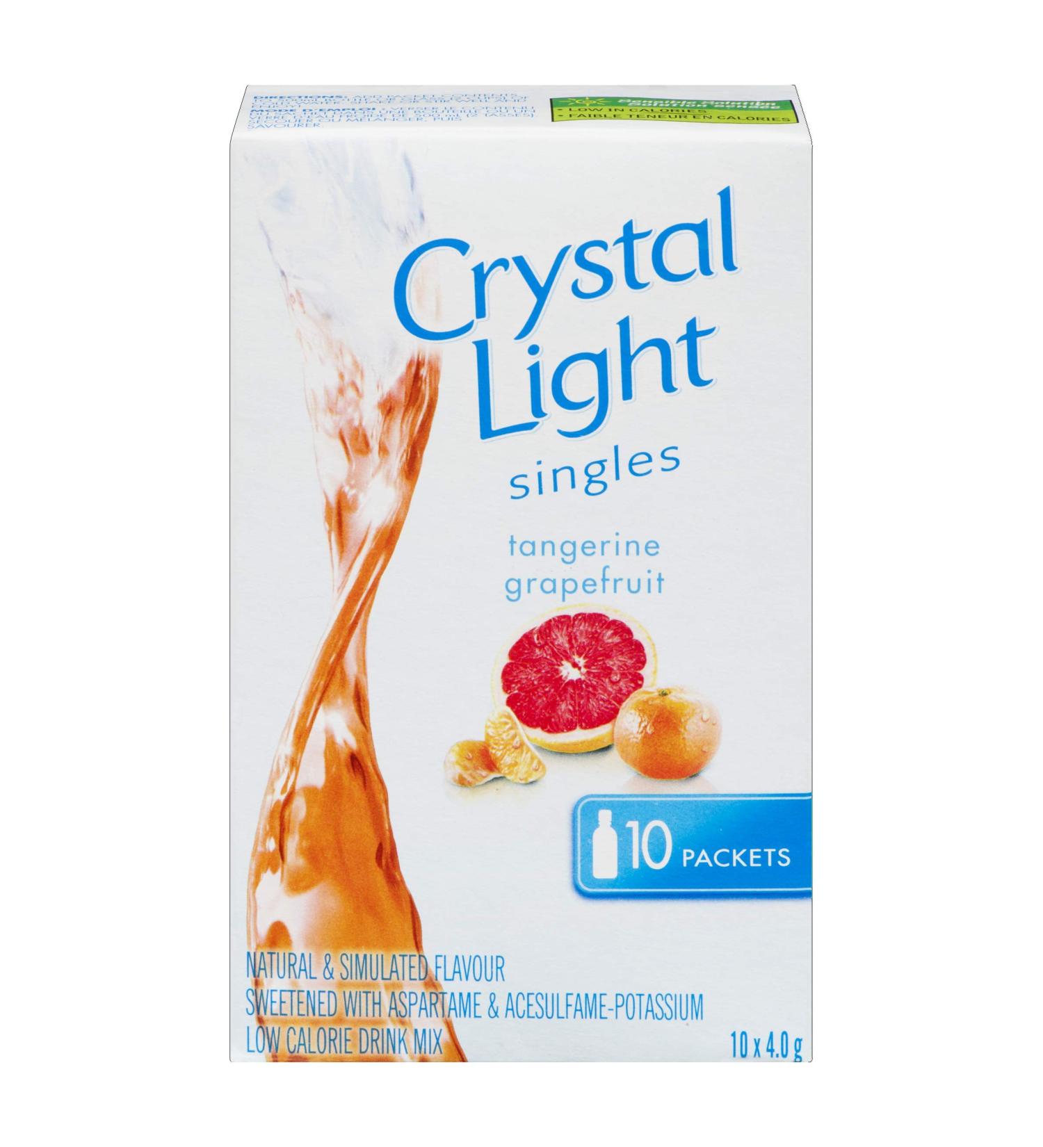 Crystal Light Singles Tangerine Grapefruit 40g - 10 Servings from Canada - Pack of 10 Grapefruit Sachets - 0.14oz Each - Buy Online on GoSupps.com
