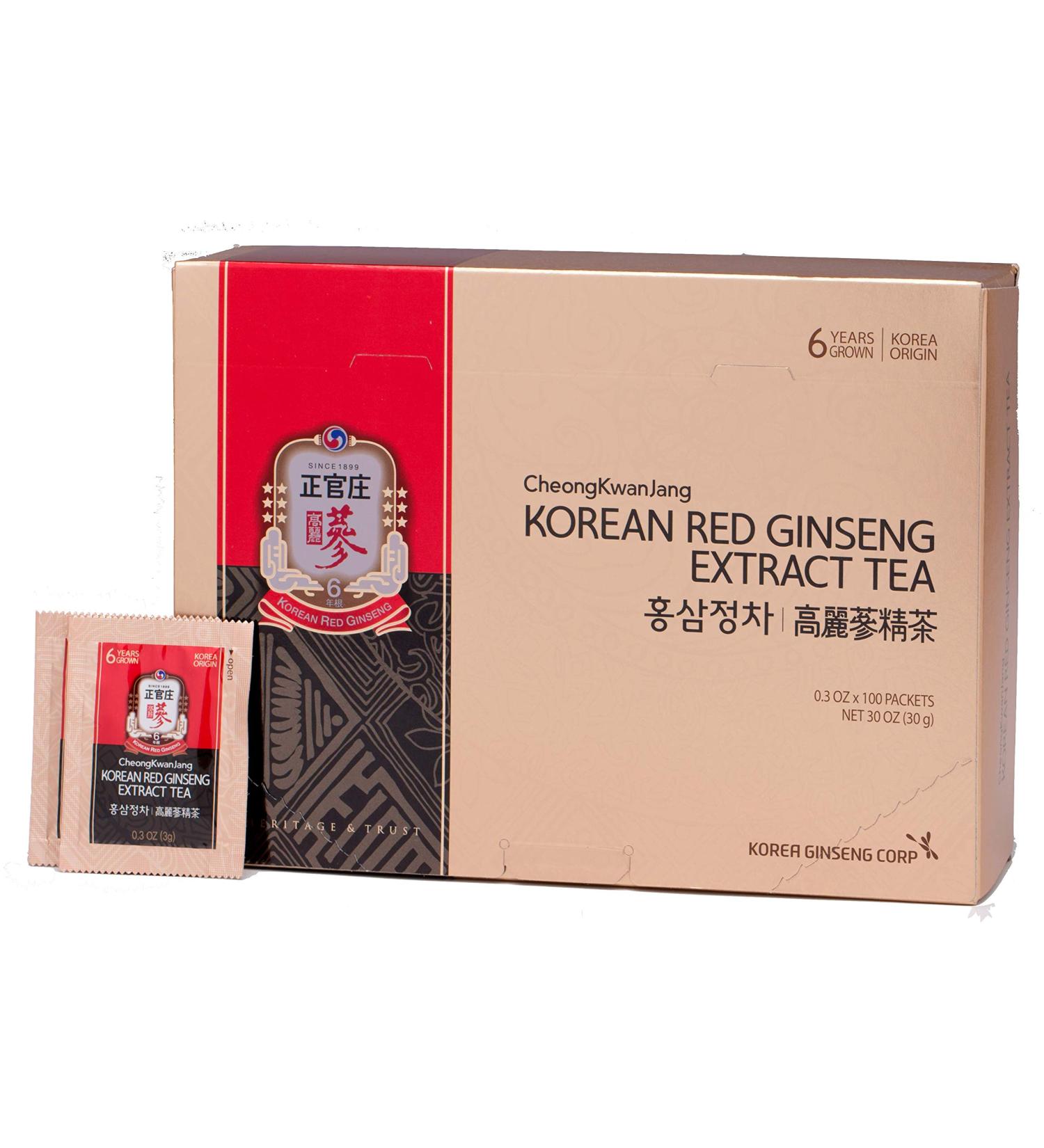Korean Red Ginseng Tea (Extract 100 packs) - Buy Online on GoSupps.com