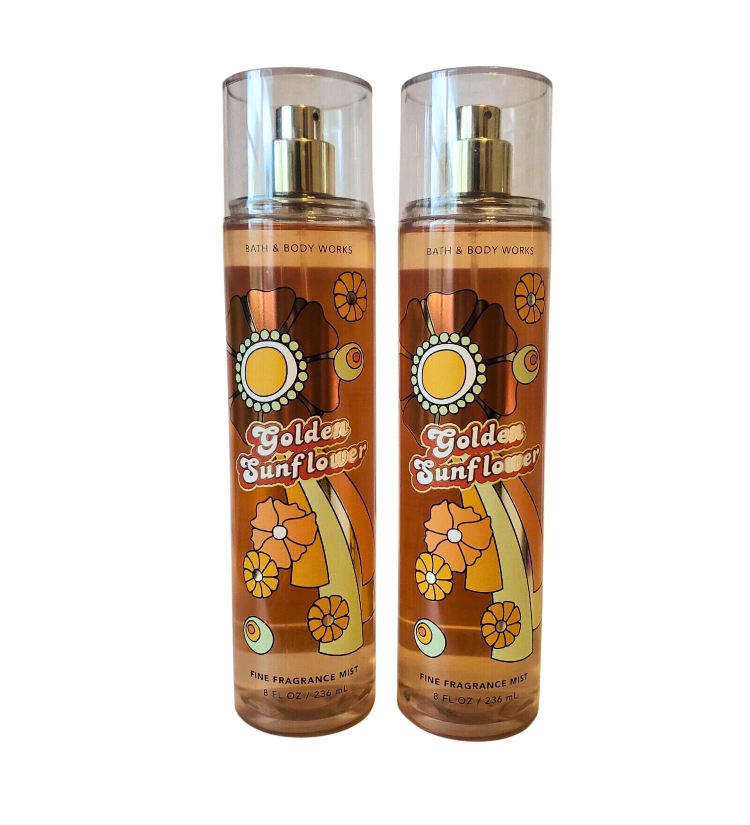 Bath & Body Works Fragrance Mist Gift Set of 2 8oz Each (Golden Sunflower)