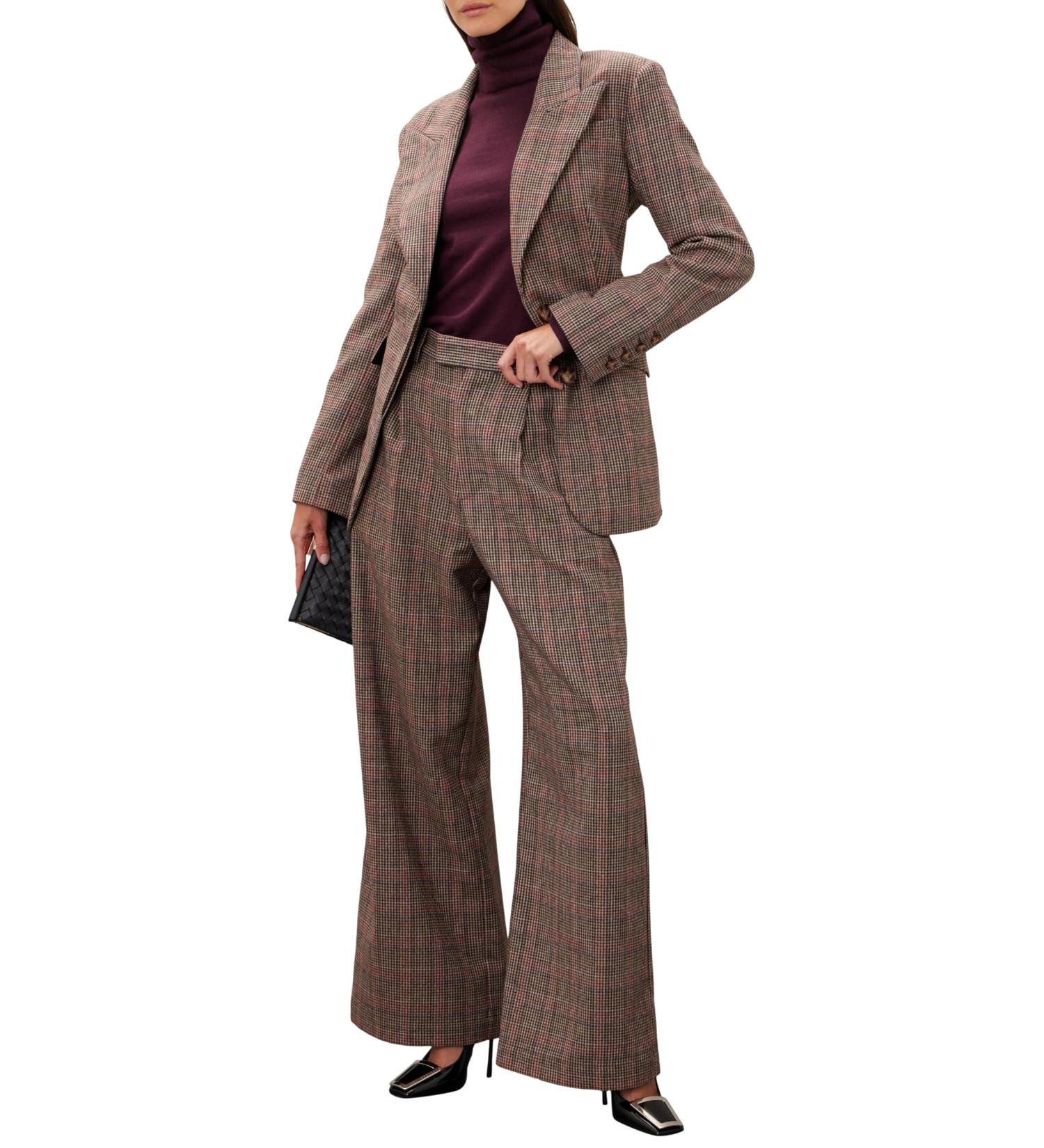 Ronny Kobo Collective Women's Cut Out Tweed Blazer Brown 14 - Buy Online on GoSupps.com