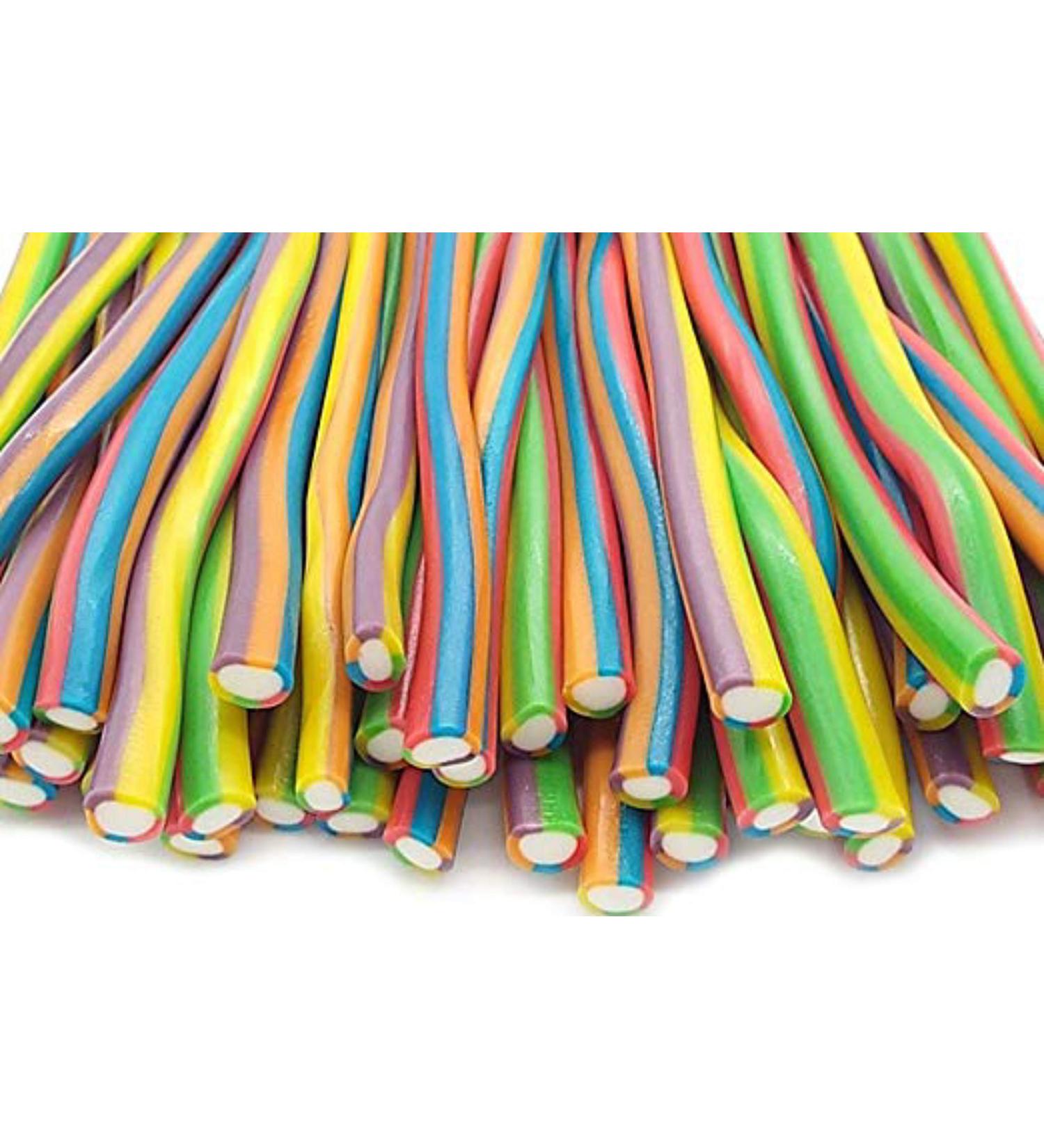 Rainbow Tutti Fruity Cable Pencil Sweets Long HALAL 1200g / 100 pieces - Buy Online on GoSupps.com