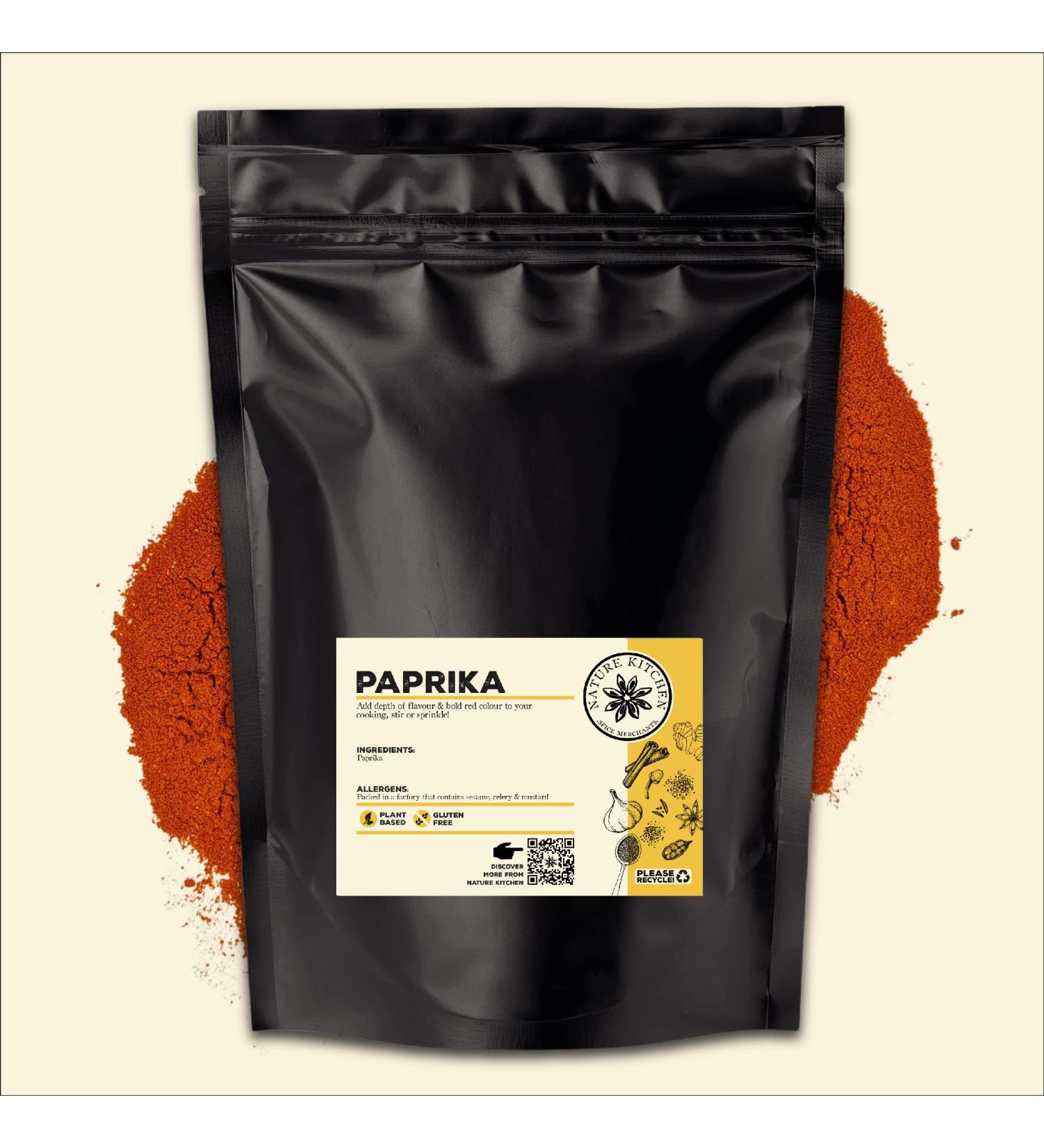 Nature Kitchen Paprika Plain 500G - Gluten-Free and Vegan Seasoning Spices for Everyday Cooking and Grilling - Buy Online on GoSupps.com