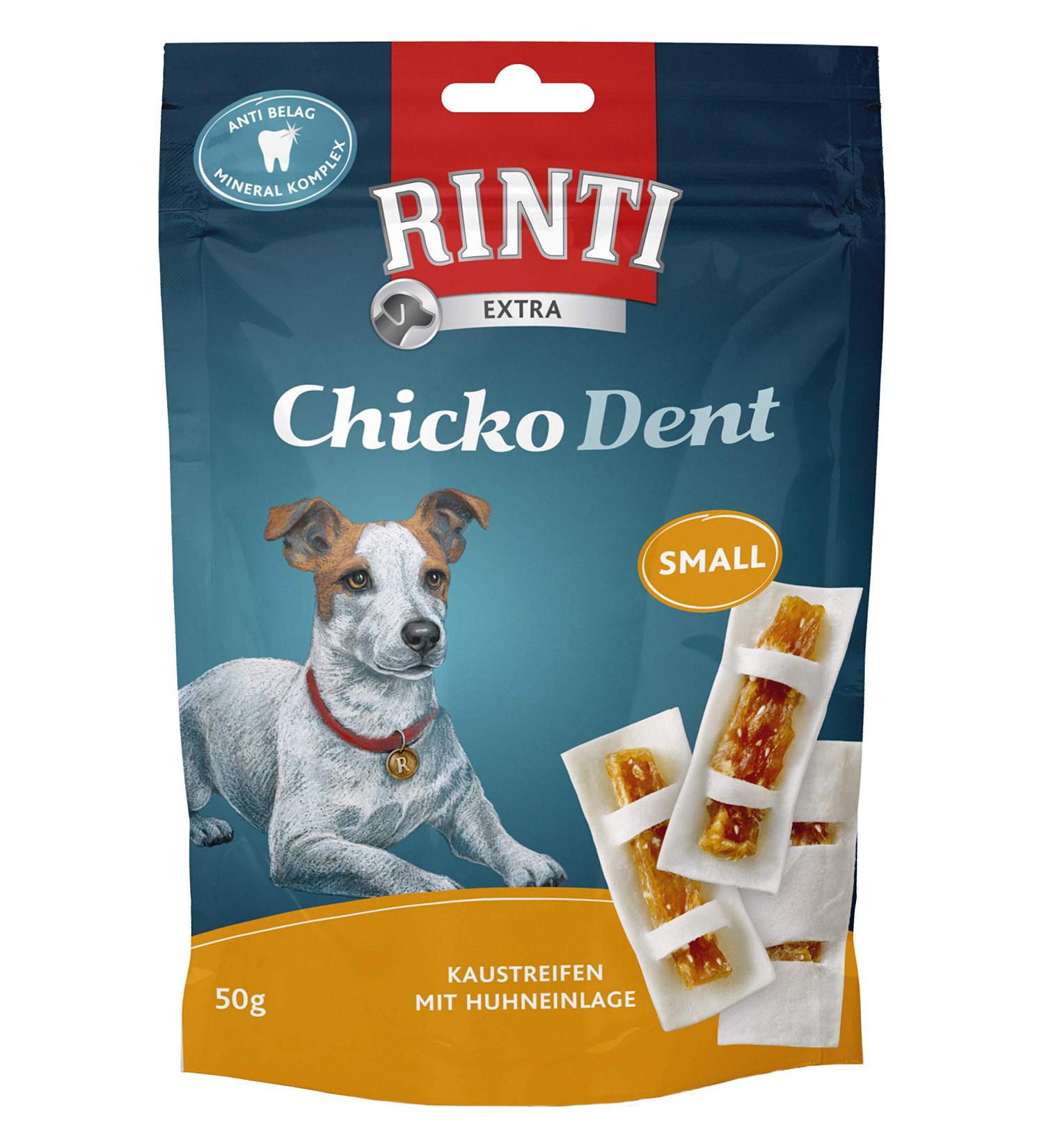 RINTI Extra Chicko Dent Chicken Treats - Small 12 x 50g | Premium Dog Snacks for Healthy Dental Care - Buy Online on GoSupps.com