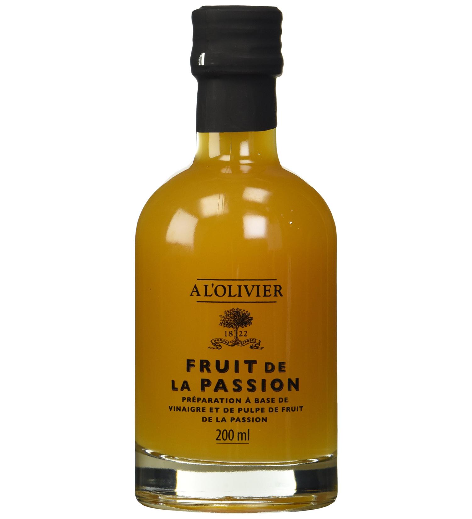 A L Olivier Passion Fruit Vinegar - 200 ml | Premium Fruit Infused Vinegar for Cooking & Dressings - Buy Online on GoSupps.com