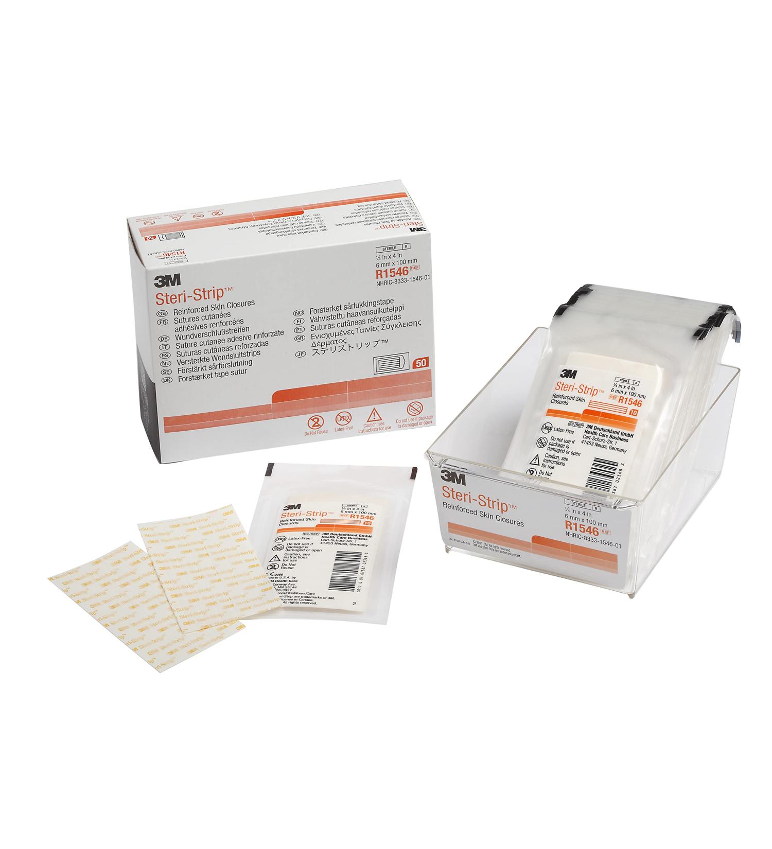 3M Steri-Strip R1546 Adhesive Skin Closures 1/4 x 4 - 10 Strips/Envelope - Buy Online on GoSupps.com