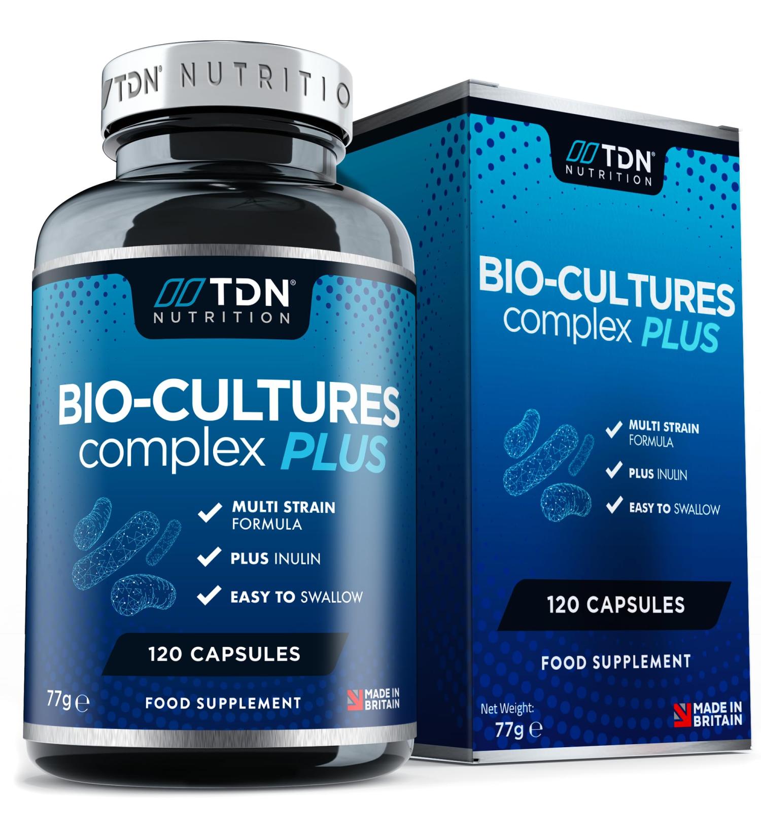 20 Billion CFU Superior Probiotic - Cultures Complex Plus - 120 Tablets Acidophilus Bifidobacterium & More - Added Prebiotic Inulin for Absorption - Vegetarian for Adults Women Men