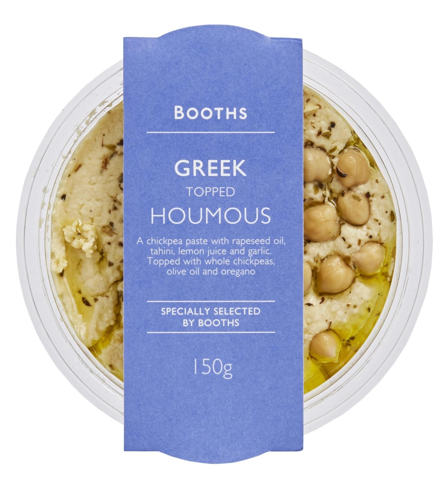 Booths Greek Topped Houmous 150g - Buy Online on GoSupps.com