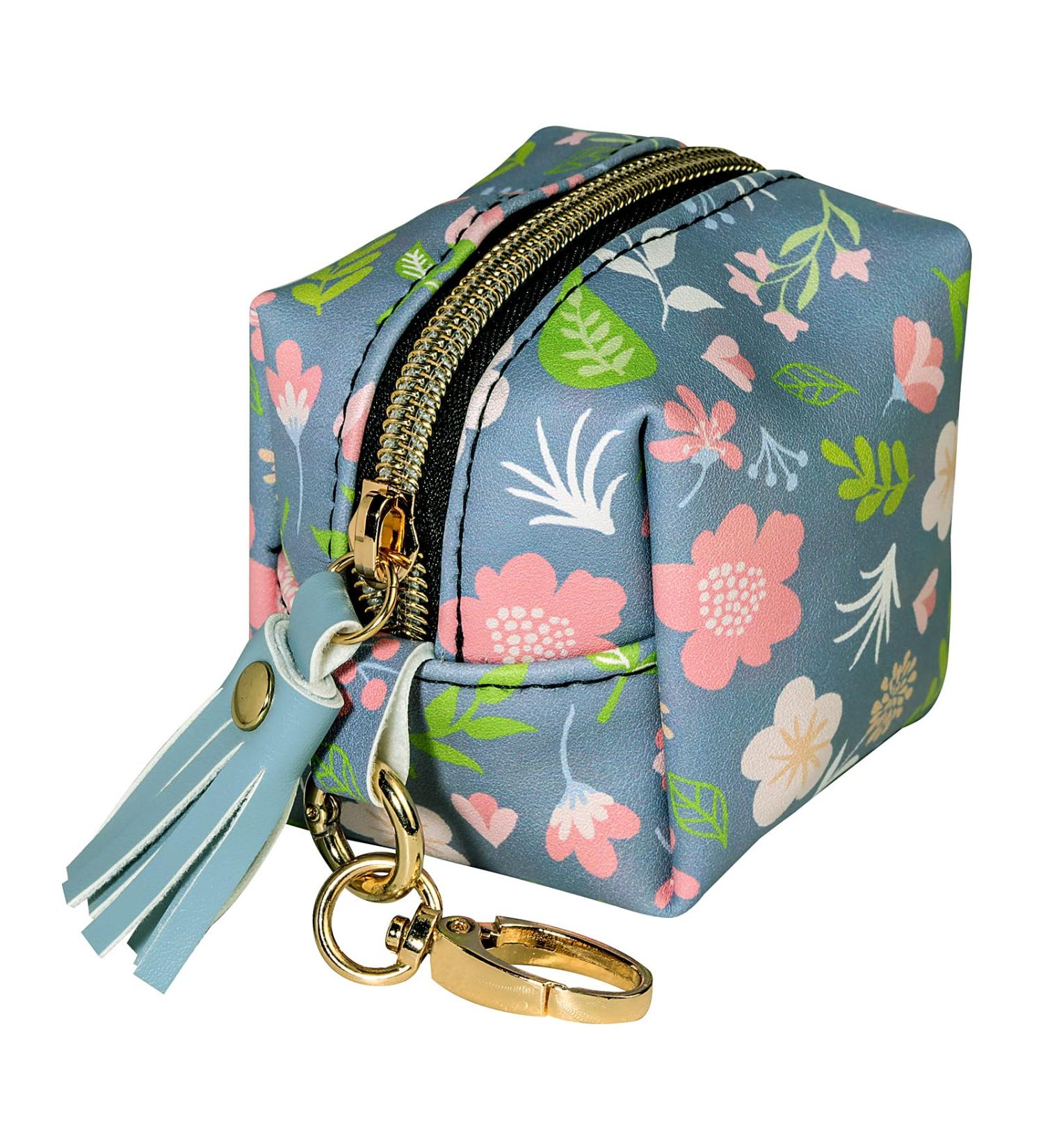 BPA-Free Leather Pacifier Holder Case | Flower Grey | Fits 4 Pacifiers | Easy to Clean | Diaper Bag & Purse Accessory - Buy Online on GoSupps.com