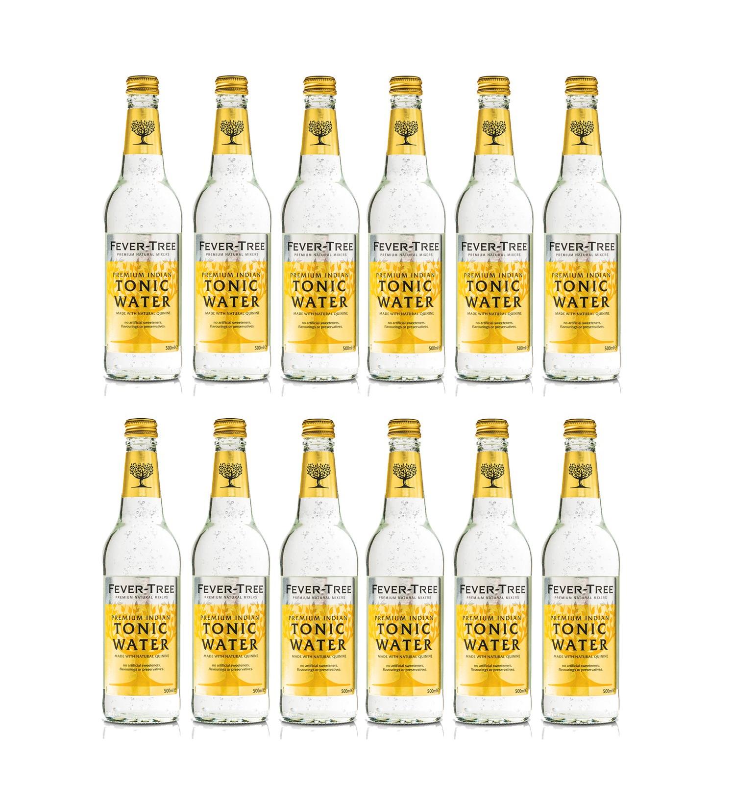 Fever Tree Indian Tonic Water 0.5 litre bottles pack of 12 (12 x 500 ml)