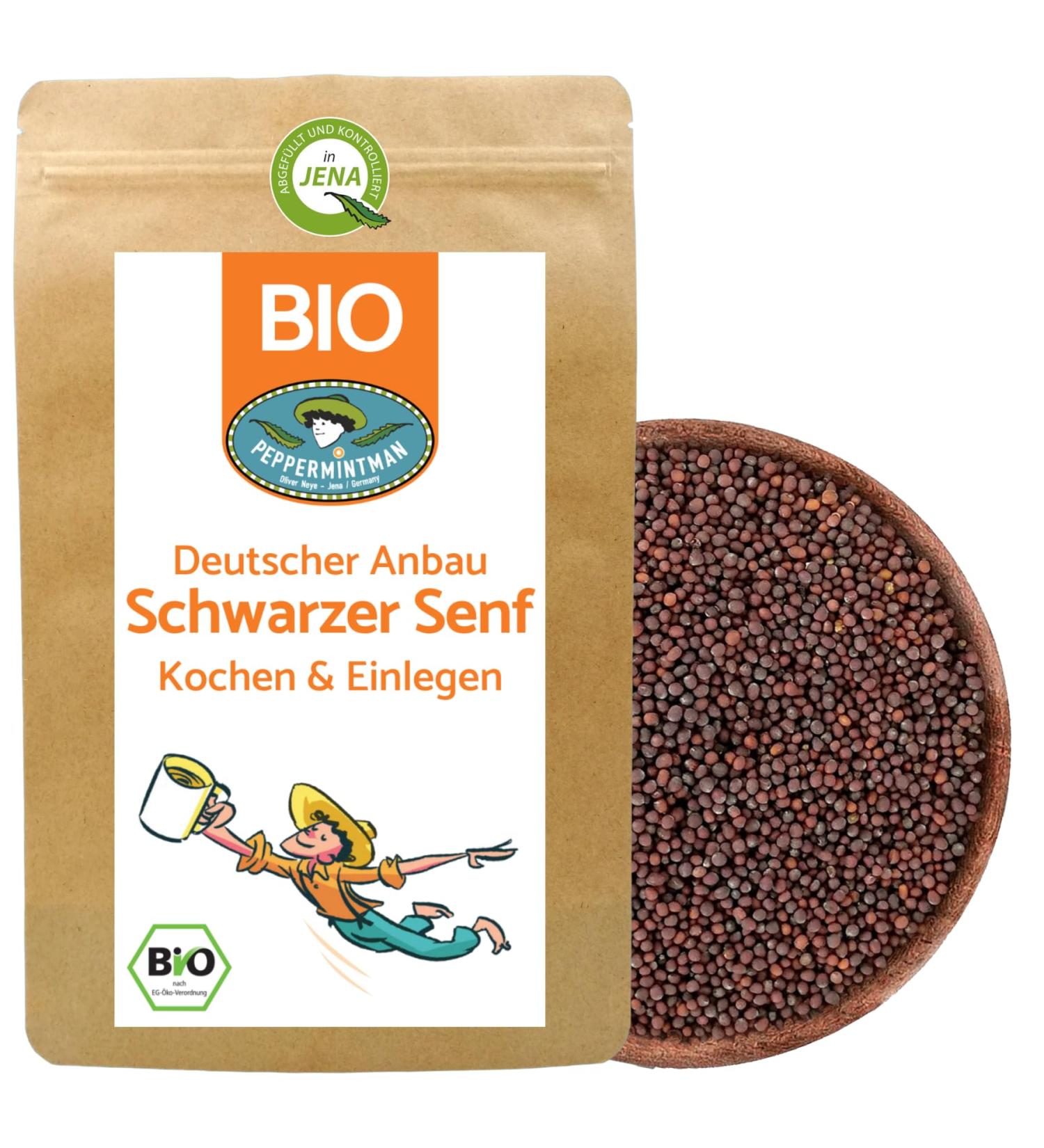  PEPPERMINTMAN Organic black mustard seeds 1000g - German culture - Seasoning and mustard manufacturing - PEPPERMINTMAN - Buy Online on GoSupps.com