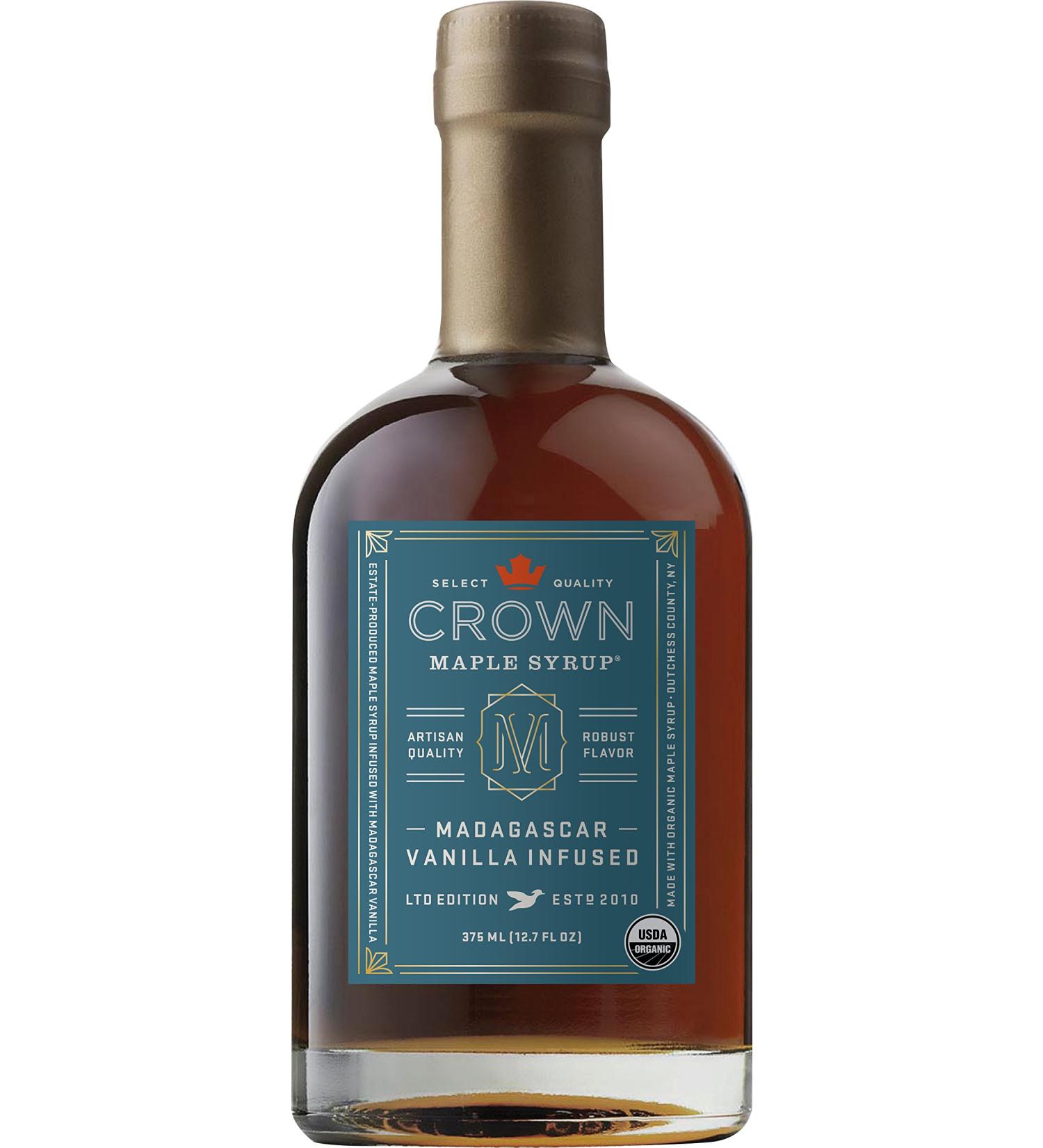 Crown Maple Organic Madagascar Vanilla Infused Maple Syrup - 12.7 fl oz - Buy Online on GoSupps.com