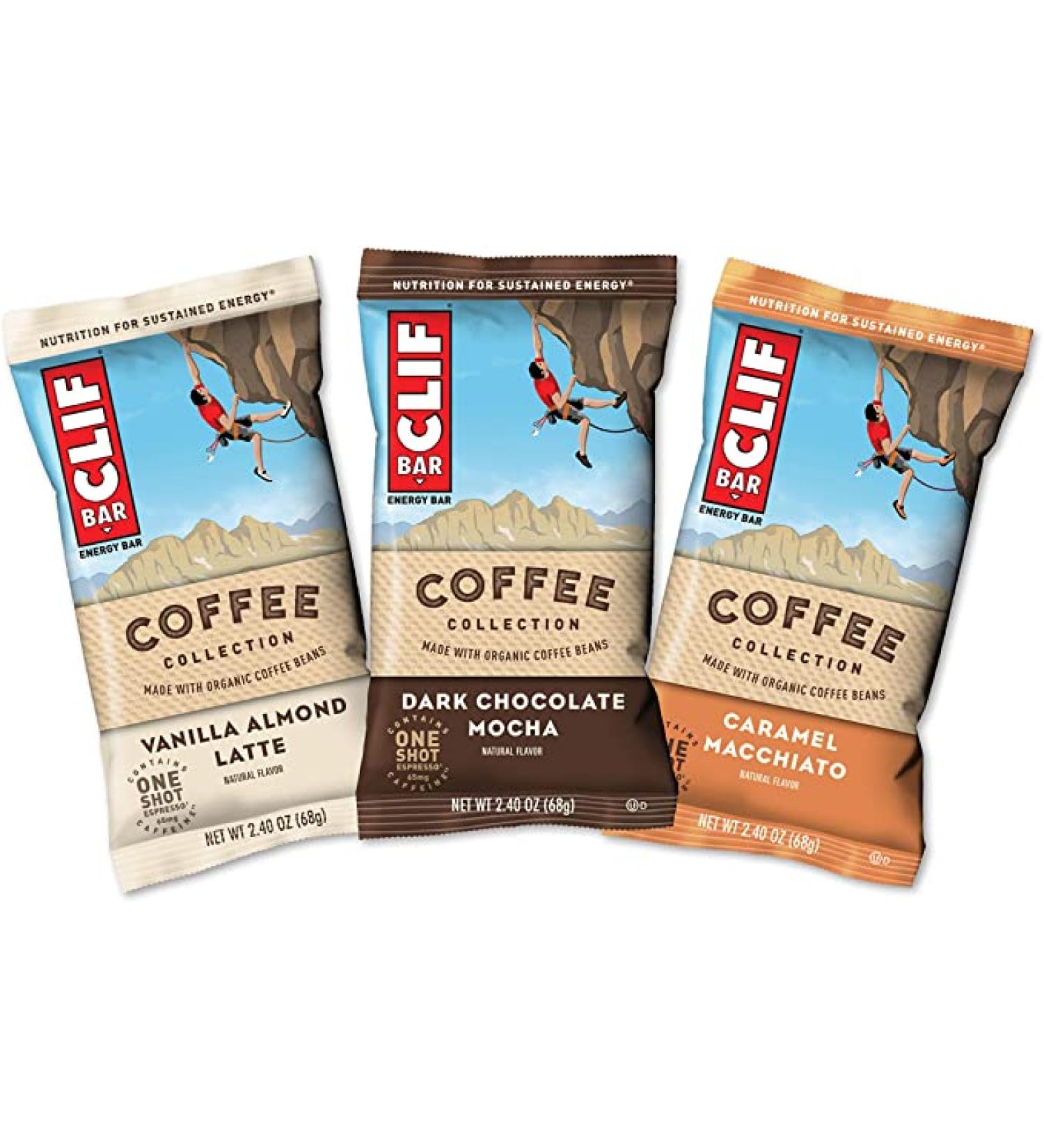 CLIF Energy Bars with Espresso - Coffee Variety Pack (15 Count) - 65mg Caffeine - Plant-Based  Organic Oats  Kosher - Buy Online on GoSupps.com