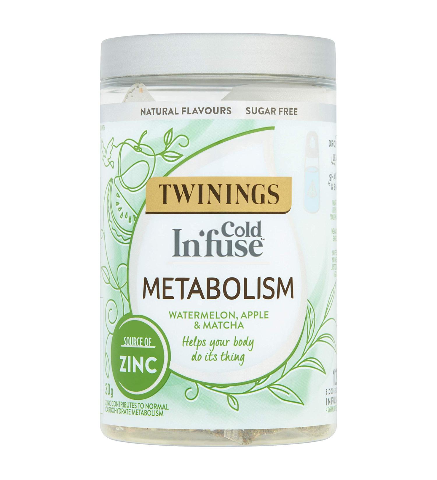 Twinings Cold Infuse Metabolism 12 Infusers - Watermelon Apple & Matcha - Pack of 1 - Buy Online on GoSupps.com