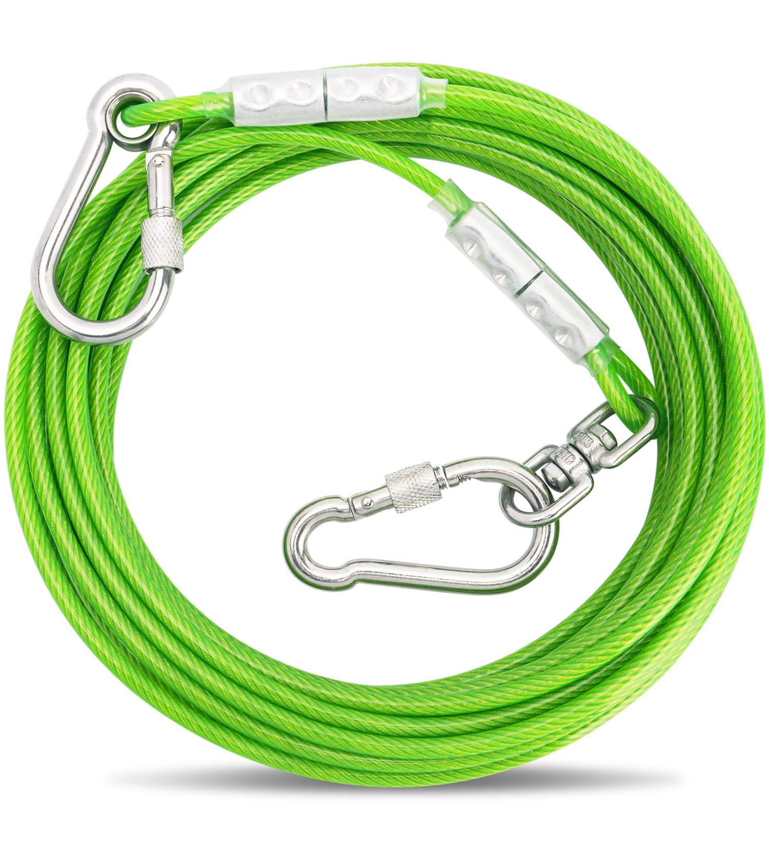 Buy Tie-Out Leashes for Dogs | Durable 3/6/9/15m Yard Leash in Green - Perfect for Safe Outdoor Play - Buy Online on GoSupps.com