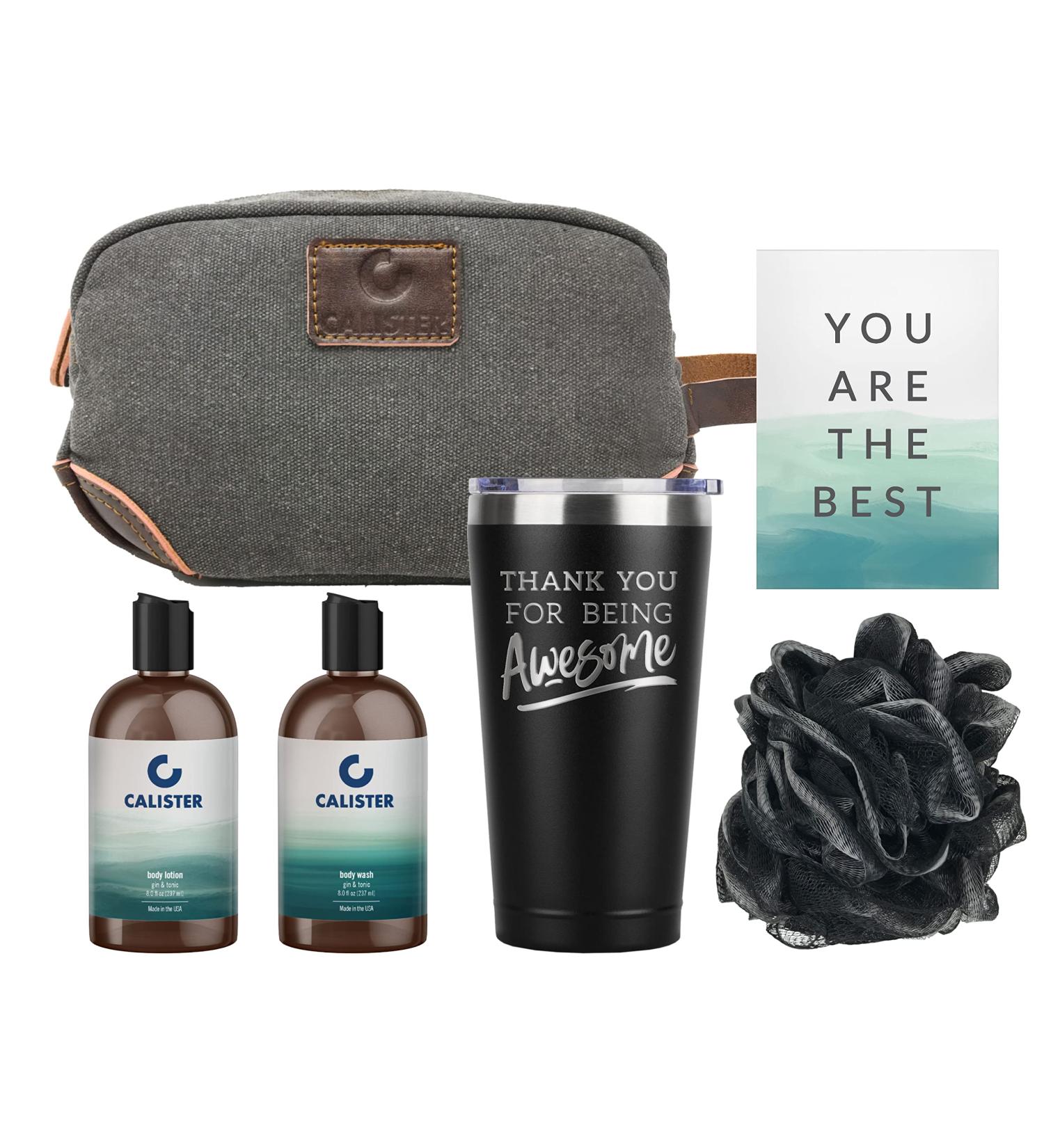 Thank You Gifts For Men - Men's Gifts Shower Set w/Tumbler - Employee Appreciation Gifts For Men - Unique Congratulation Promotion Encouragement Gifts for Dad Man Him Teacher Friend Coworker Groomsman - Buy Online on GoSupps.com