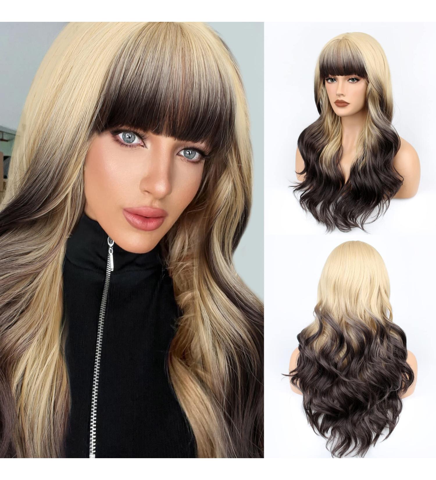 Faelbaty Long Curls Blonde Ombre Wig - Natural Curly Party & Cosplay Wig for Women | International Shipping - Buy Online on GoSupps.com