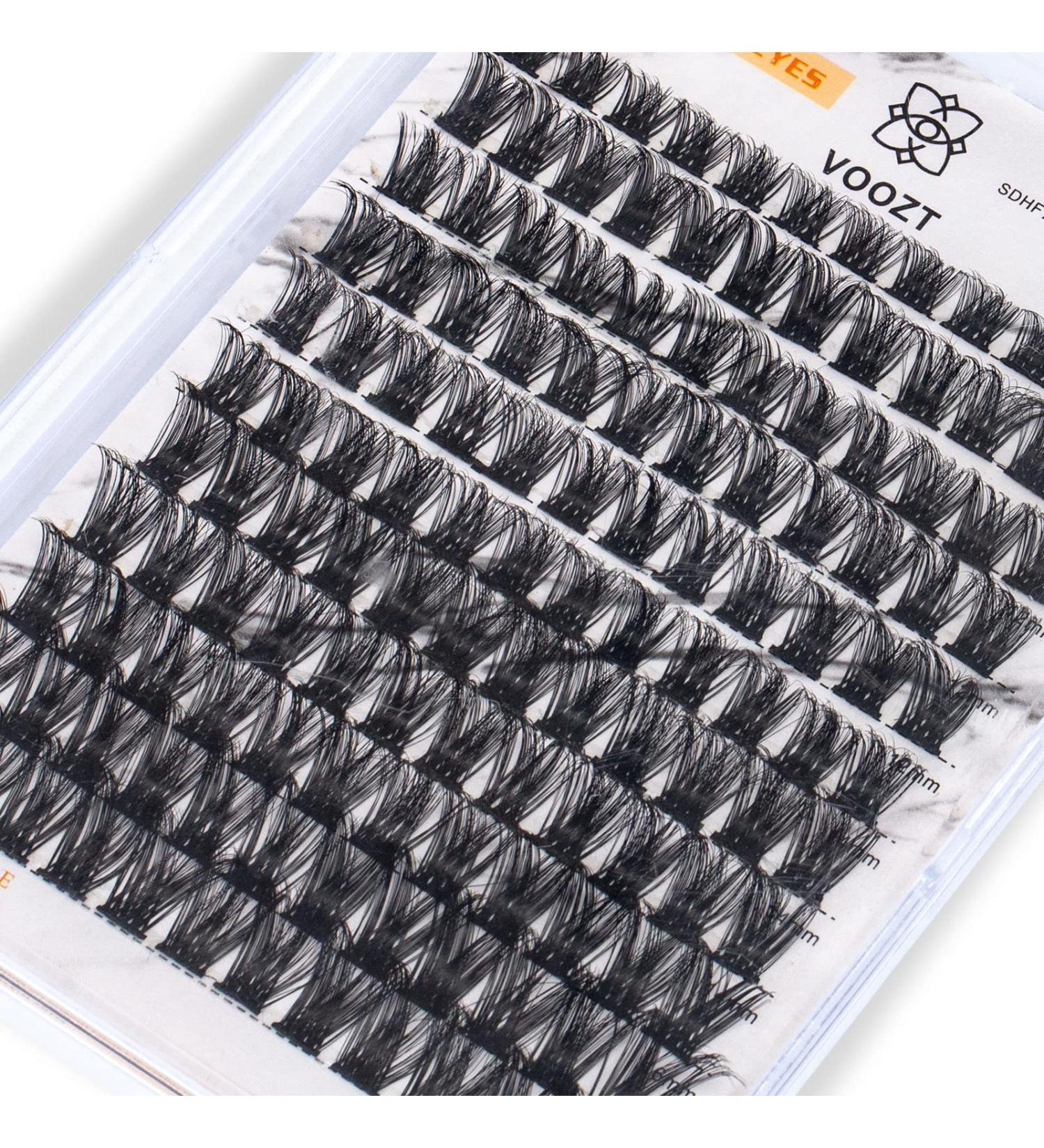 Voozt DIY Cluster Lashes 132 Pcs D Curl 8-16MM MIX Length Individual Lash Clusters for Natural Look at Home - L02-D-Mix - Buy Online on GoSupps.com