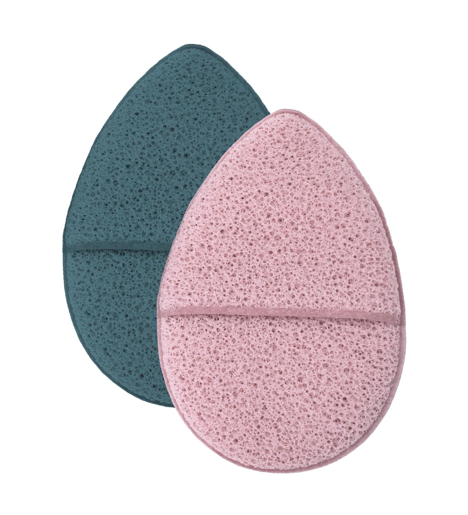 S&T INC. Face Scrubber Exfoliator | Reusable Makeup Remover Pads | Blue & Pink Facial Sponges | 2-Pack for Effective Face Wash - Buy Online on GoSupps.com