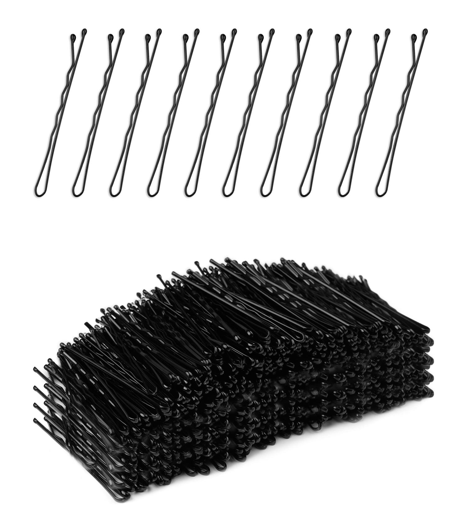 500 Pack Black Bobby Pins - 2 Inch Premium Hair Pins for Women with Secure Hold - Includes Store Box - Buy Online on GoSupps.com