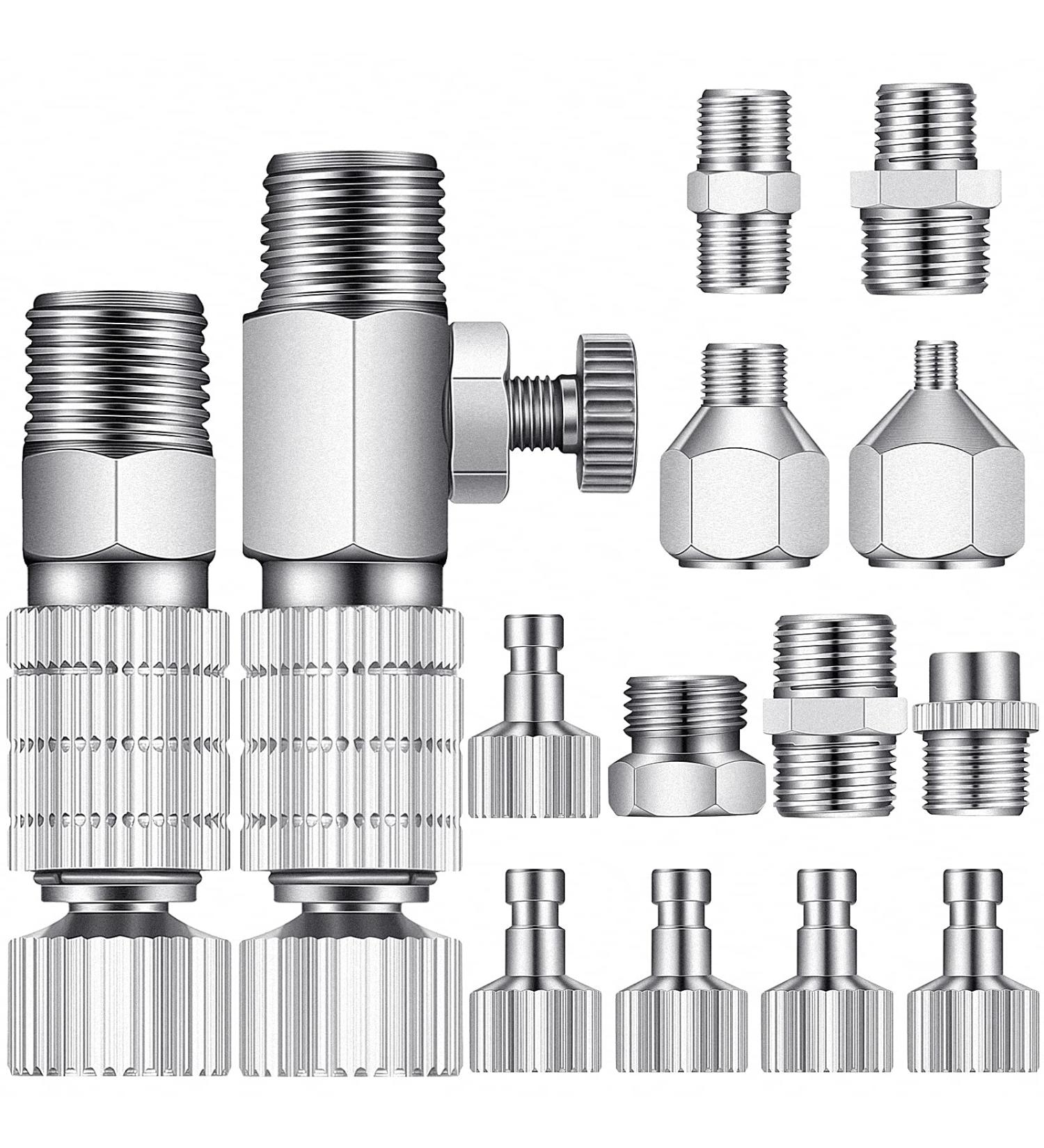 15-Piece Airbrush Quick Release Coupling Adapter Kit for Air Compressor and Hose - Buy Online on GoSupps.com