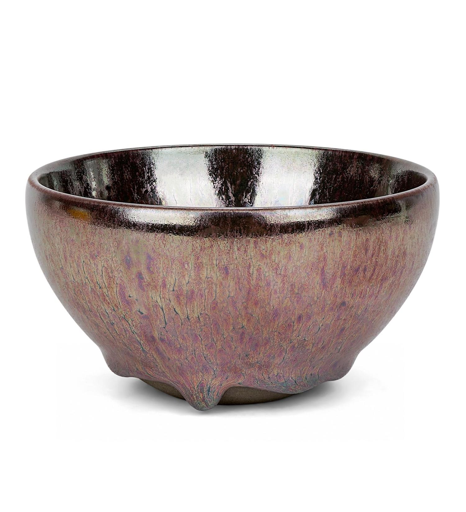 Linkidea Handmade Ceramic Rasi Bowl - Unique Purple Shaving Soap Shell for Men | Exquisite Gift for Gentlemen - Buy Online on GoSupps.com