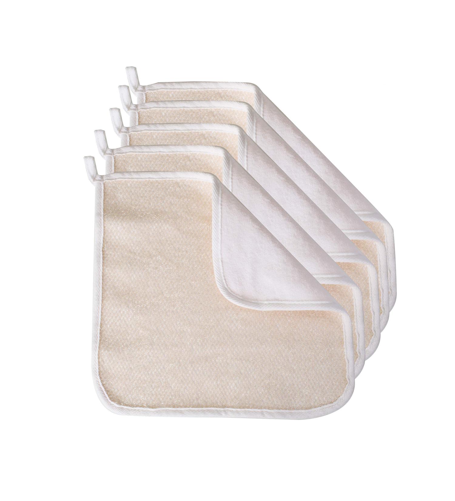 Paradiso 5pk Soft-Weave White Wash Cloths - Luxuriously Soft and Absorbent - Buy Online on GoSupps.com